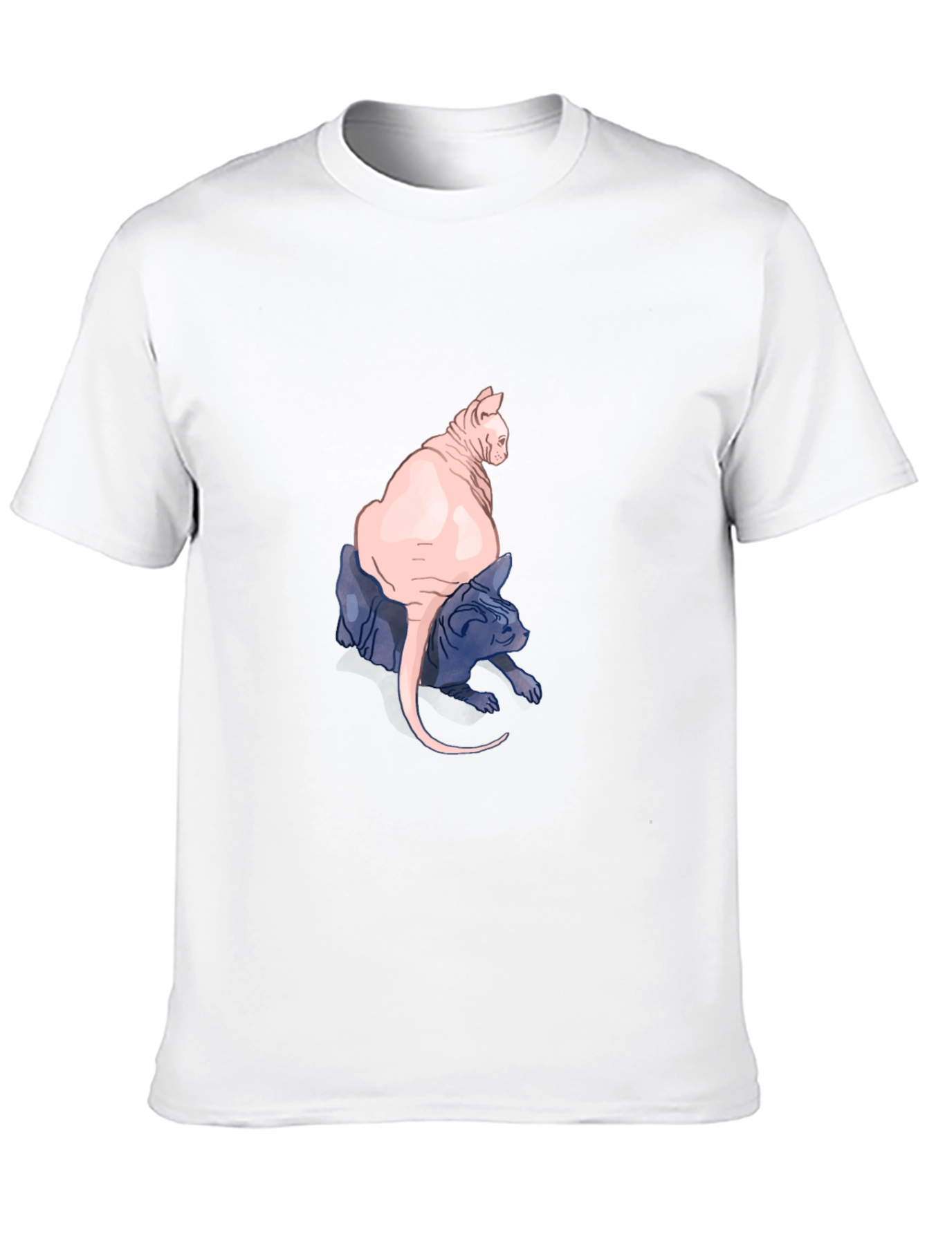 Black Two Hairless Cats Black T-Shirt view 10