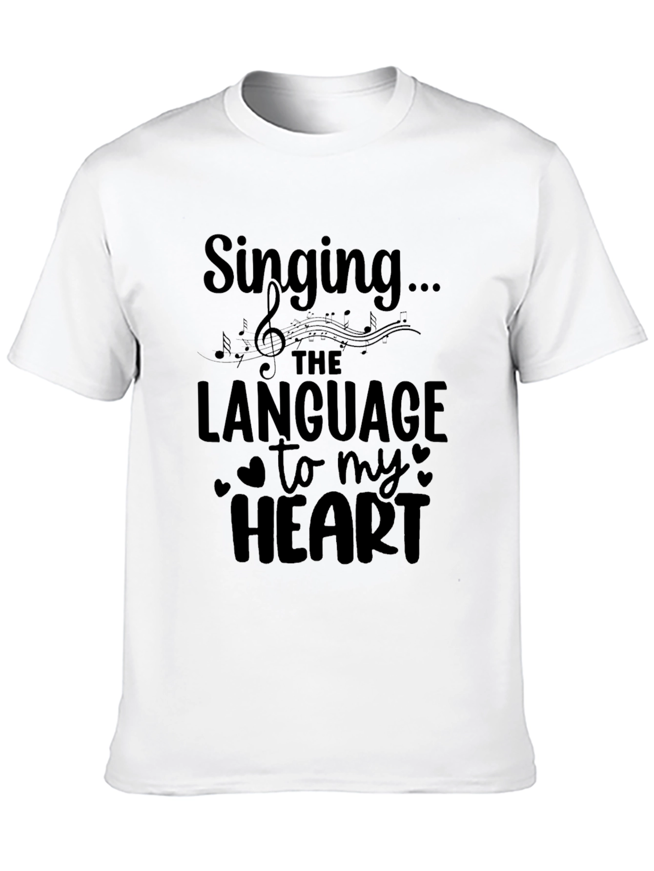 Black Singing Language of the Heart T-Shirt view 10