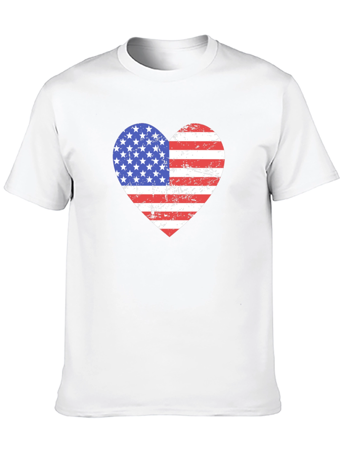 USA Flag Heart Graphic Tee - 10