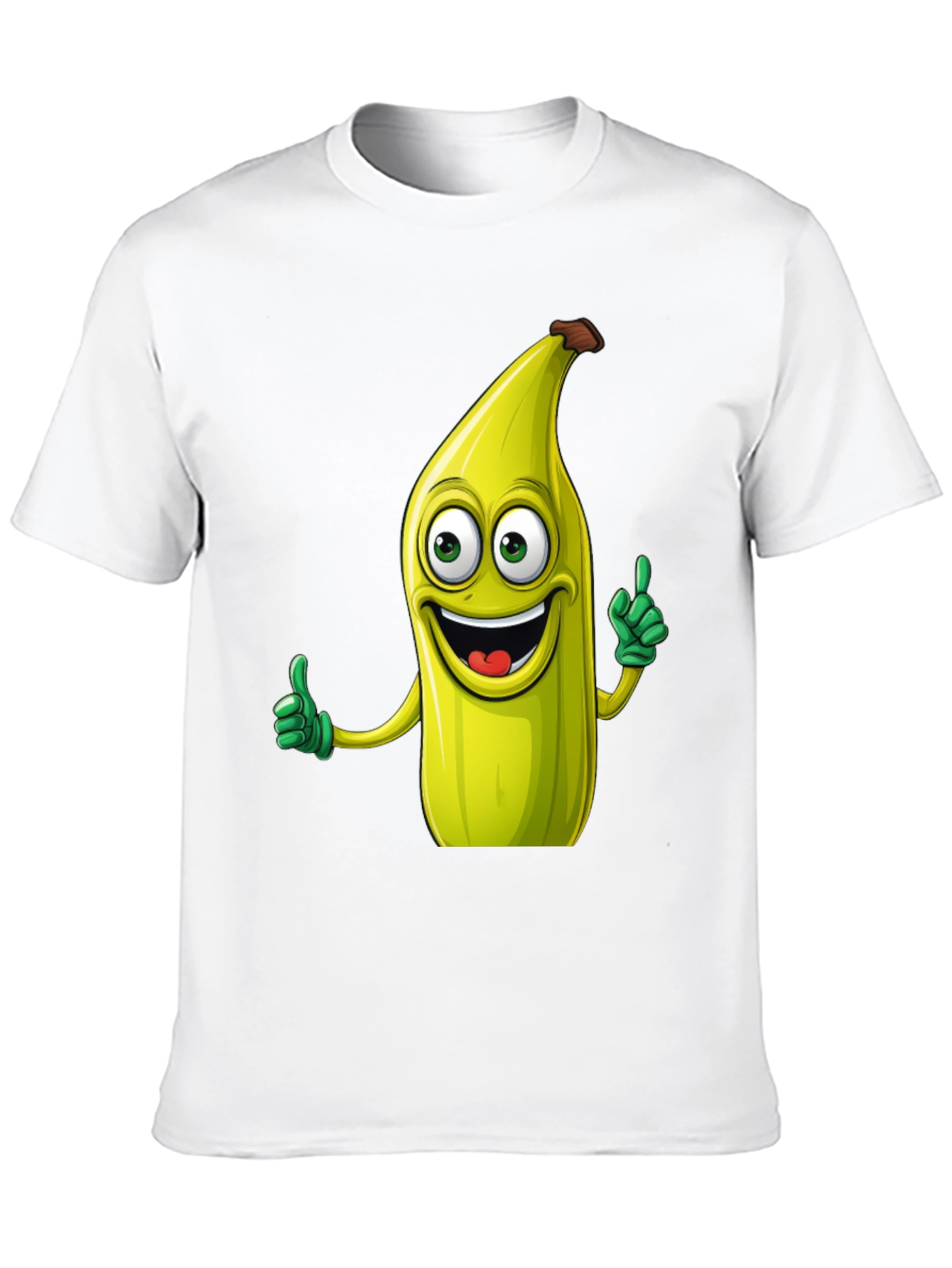 Black Funny Banana Cartoon Black T-Shirt view 10