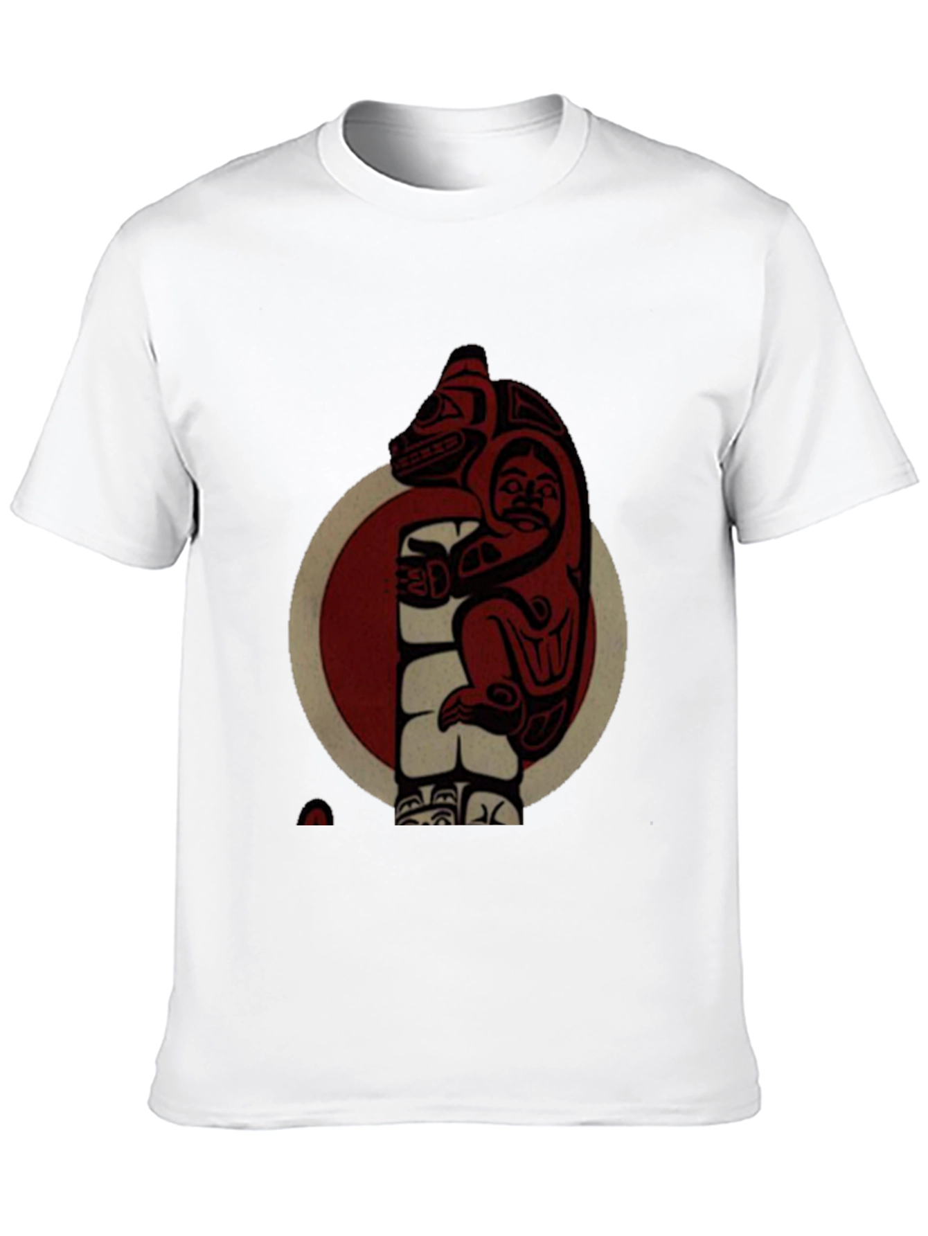 Black Native Art Bear Graphic T-Shirt view 10