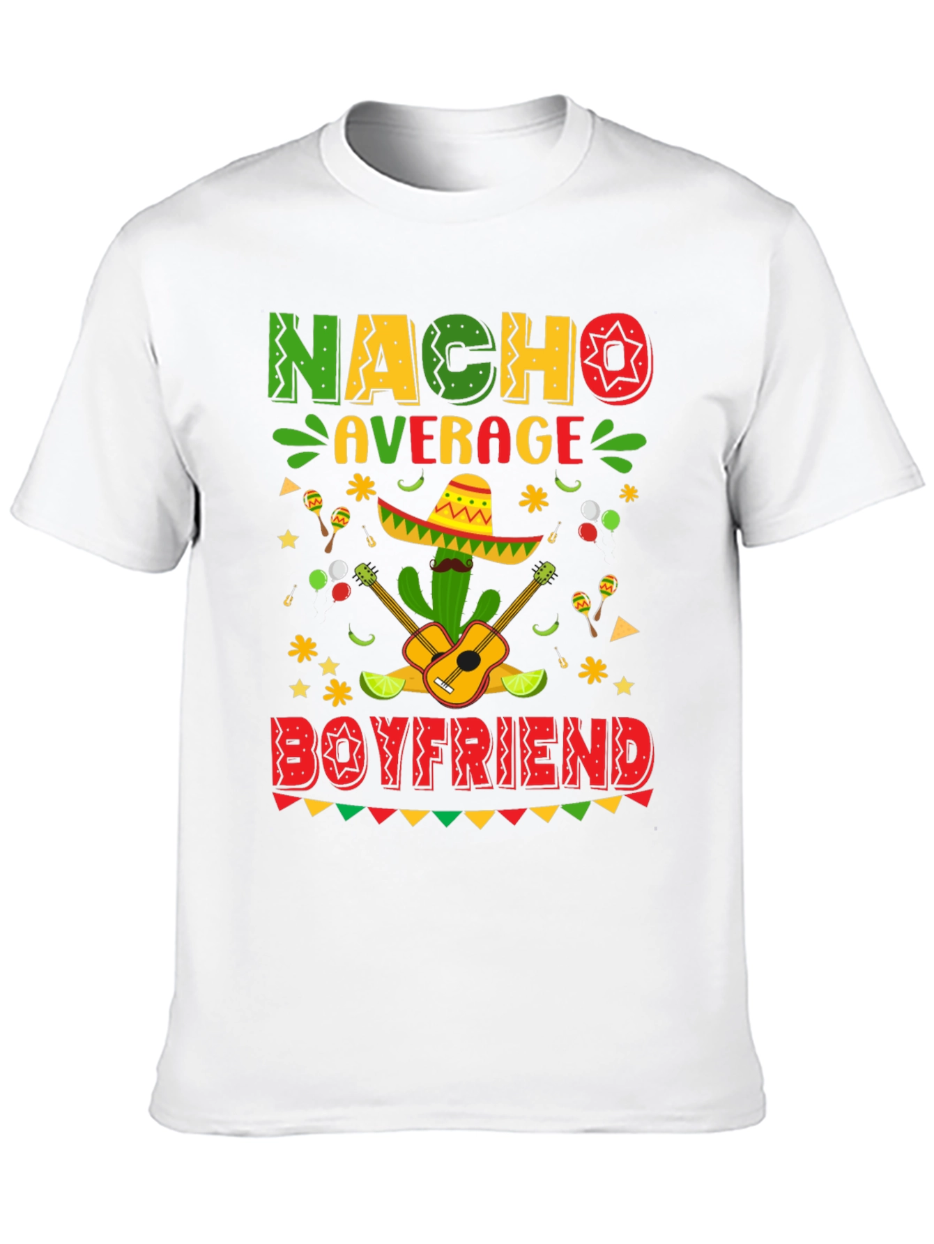 Black Nacho Average Boyfriend Graphic T-Shirt view 10