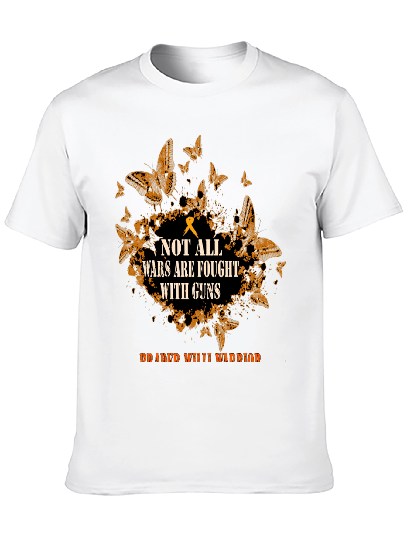 Black Not All Wars are Fought with Guns Black Graphic Tee view 10