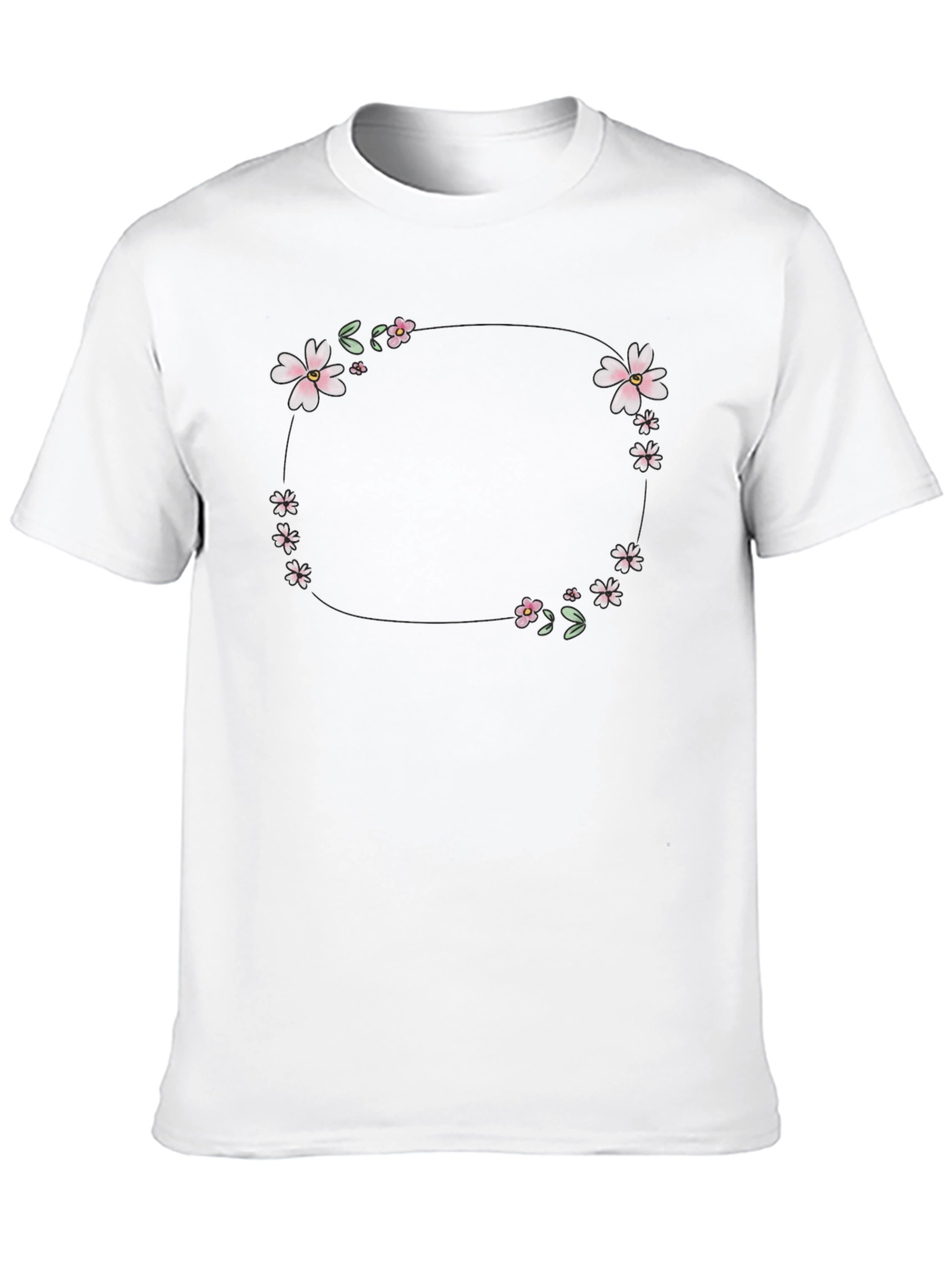 Black Floral Wreath Graphic T-Shirt view 10