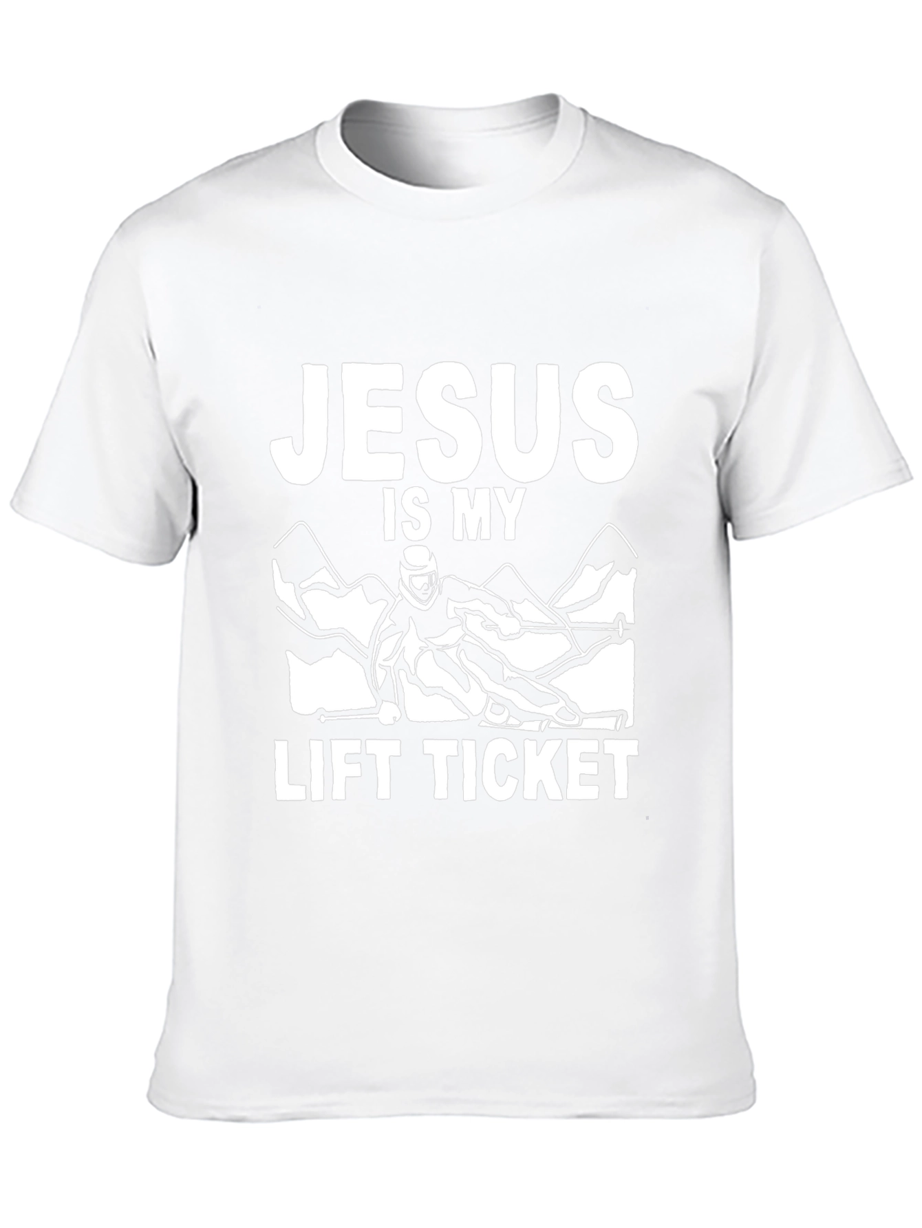 Black Jesus is My Lift Ticket Black T-Shirt view 10