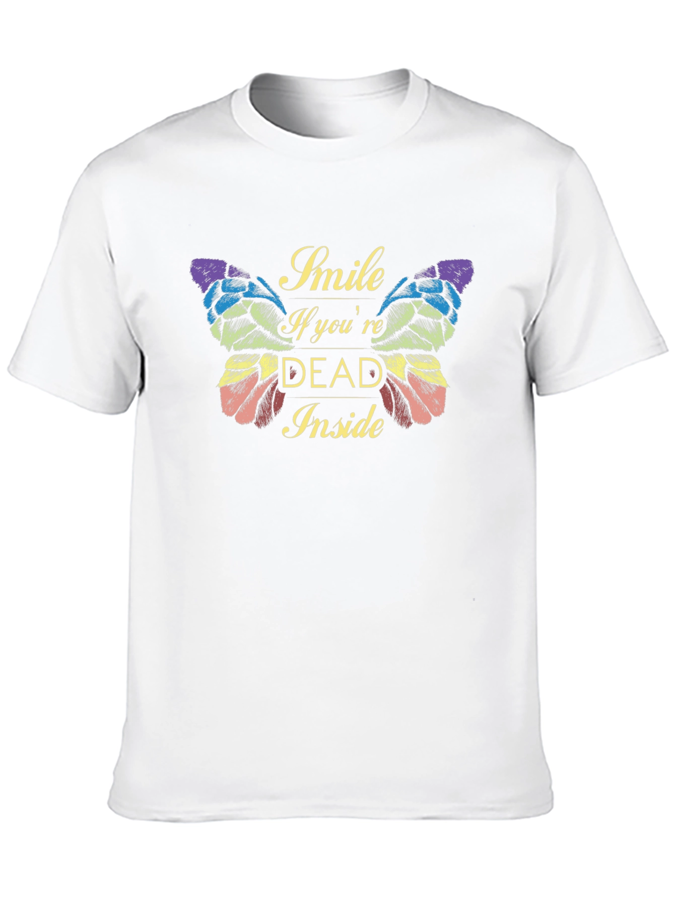 Black Smile If You're Dead Inside Graphic Tee view 10