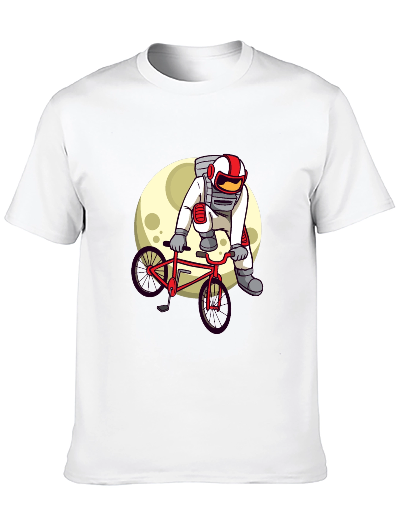 Black Astronaut Biker Graphic Tee - Space Adventure Shirt view 10