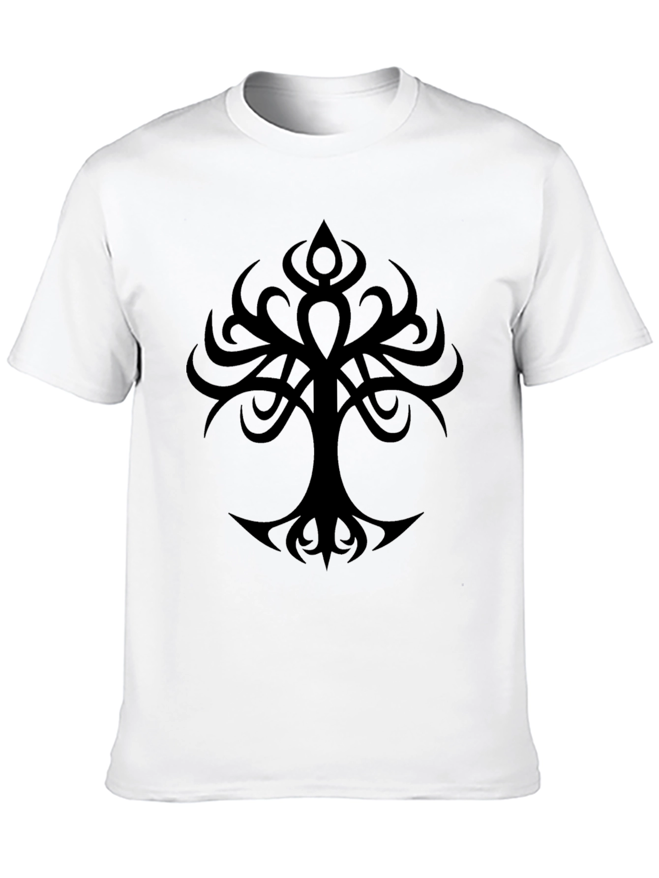 Black Tribal Tree Graphic Black T-Shirt - Unique Design view 10