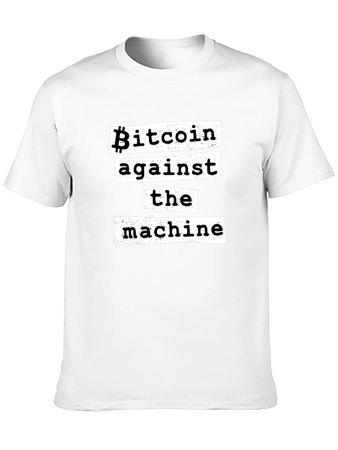 Black Bitcoin Against the Machine Graphic Tee view 10