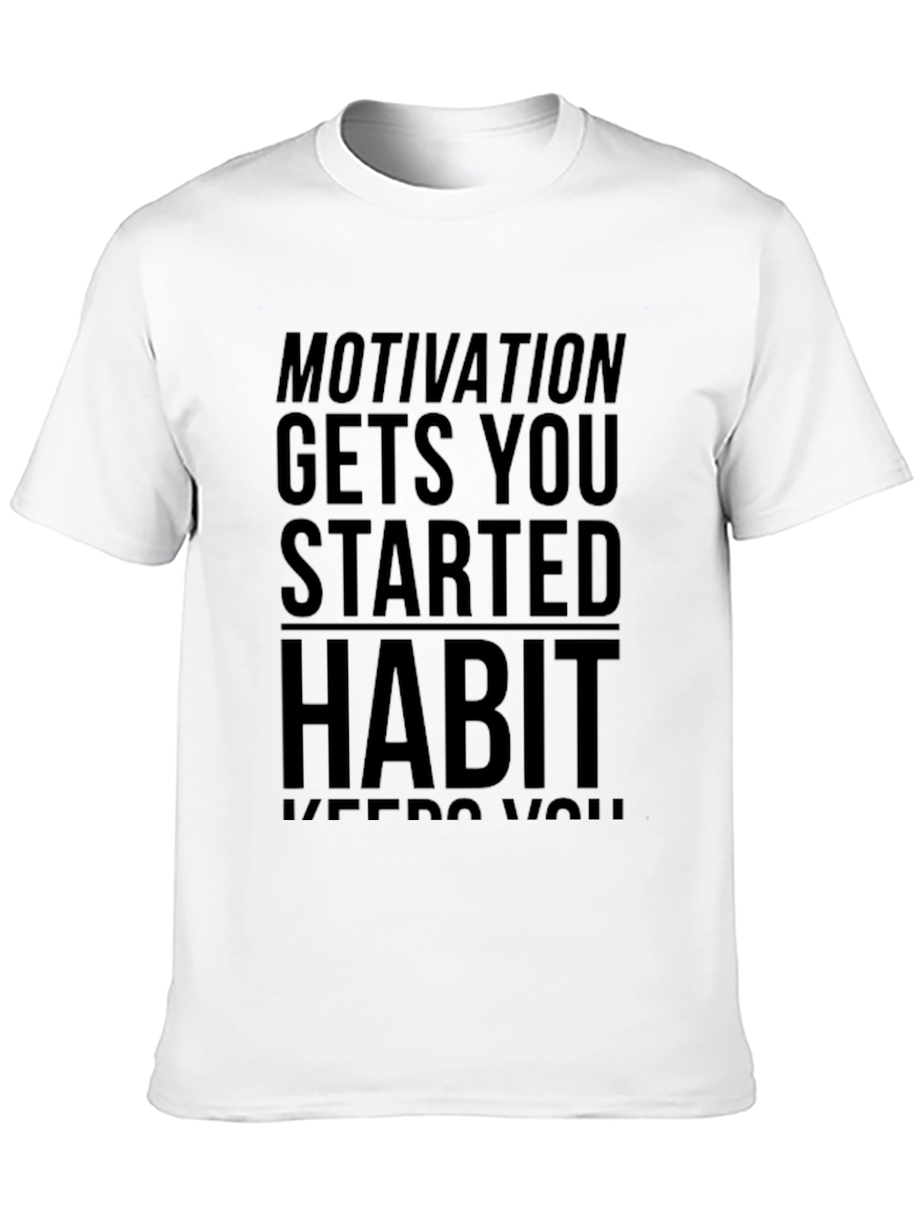 Motivation Habit Black Graphic T-Shirt - 10