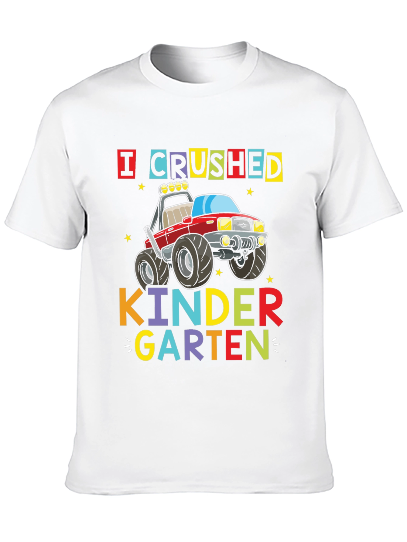 Black Crushed Kindergarten Monster Truck Graphic Tee view 10