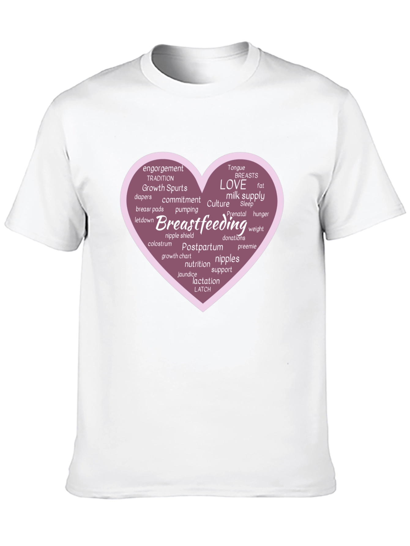 Black Breastfeeding Love Heart Graphic Tee view 10