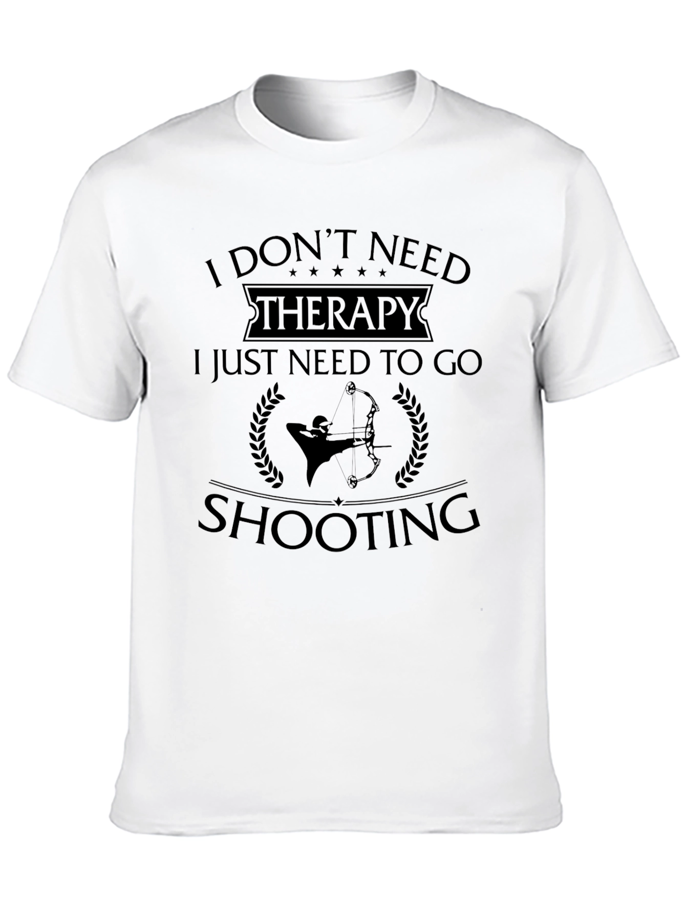 Black Shooting Therapy T-Shirt - Archery Gift view 10