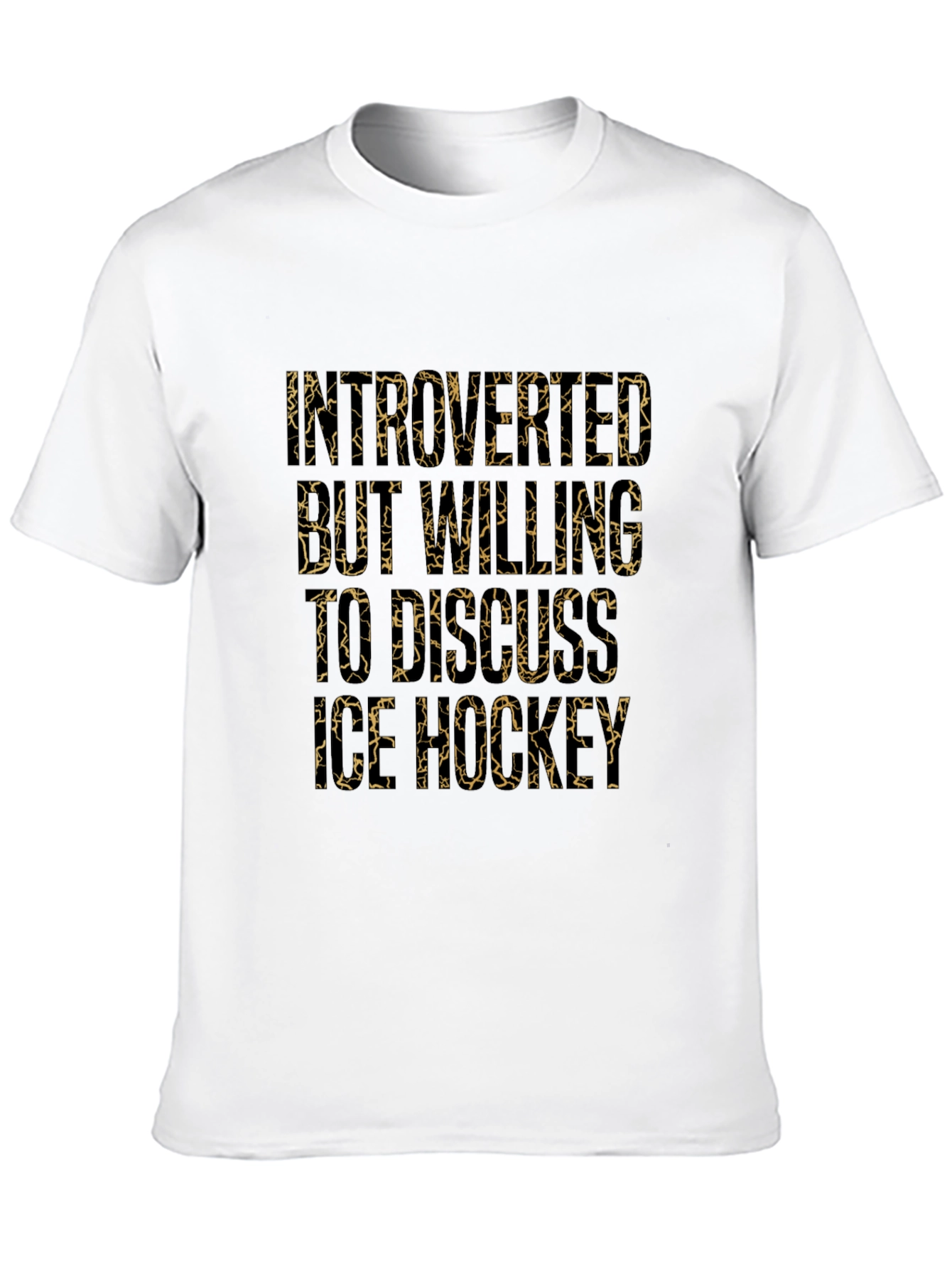 Black Introverted Ice Hockey Lover Graphic Tee view 10