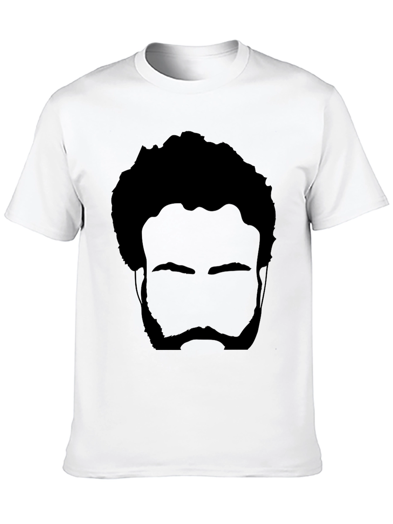 Black Graphic Black T-Shirt - Silhouette Face view 10