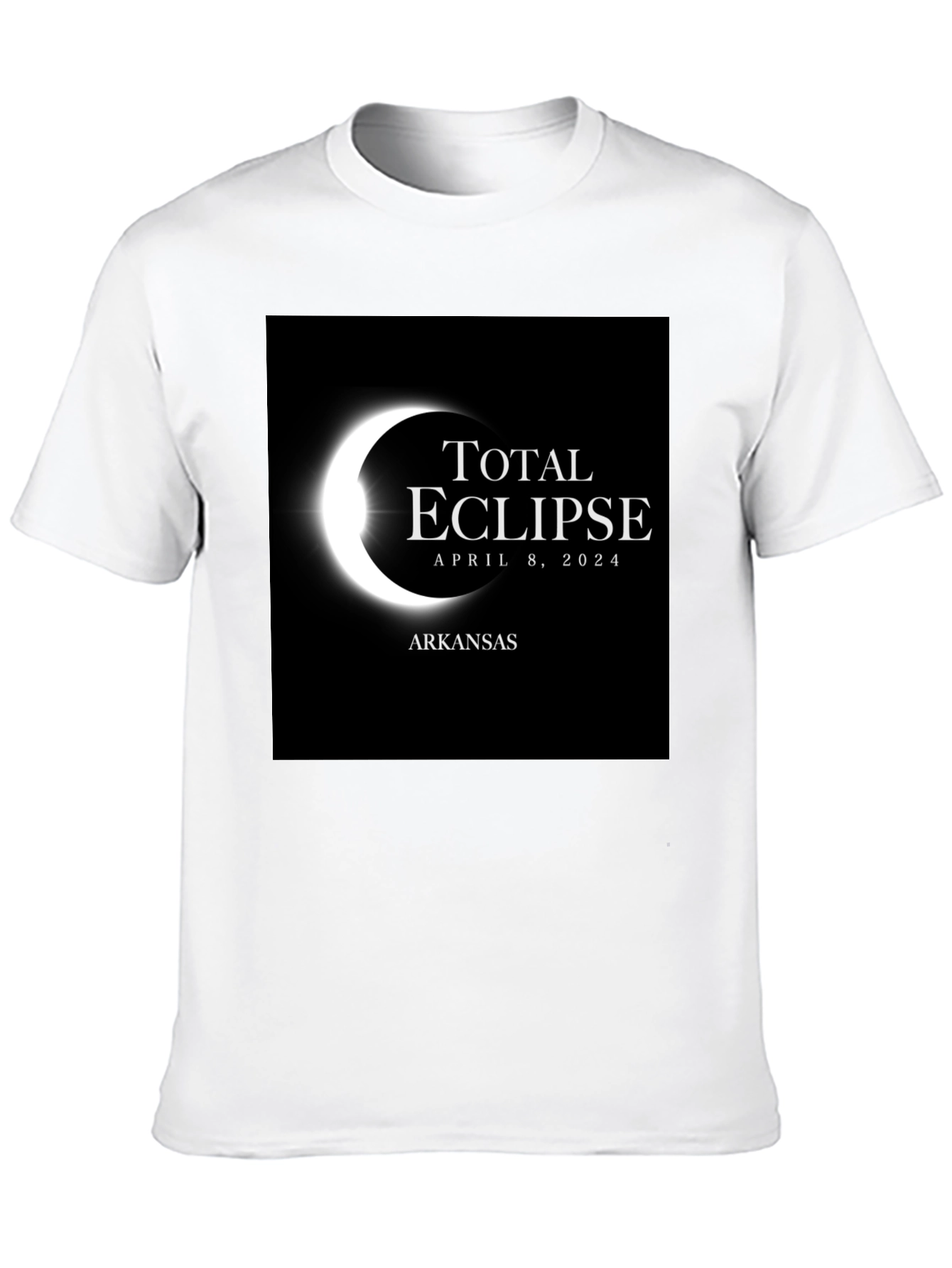 Black Total Eclipse Arkansas April 8, 2024 T-Shirt view 10