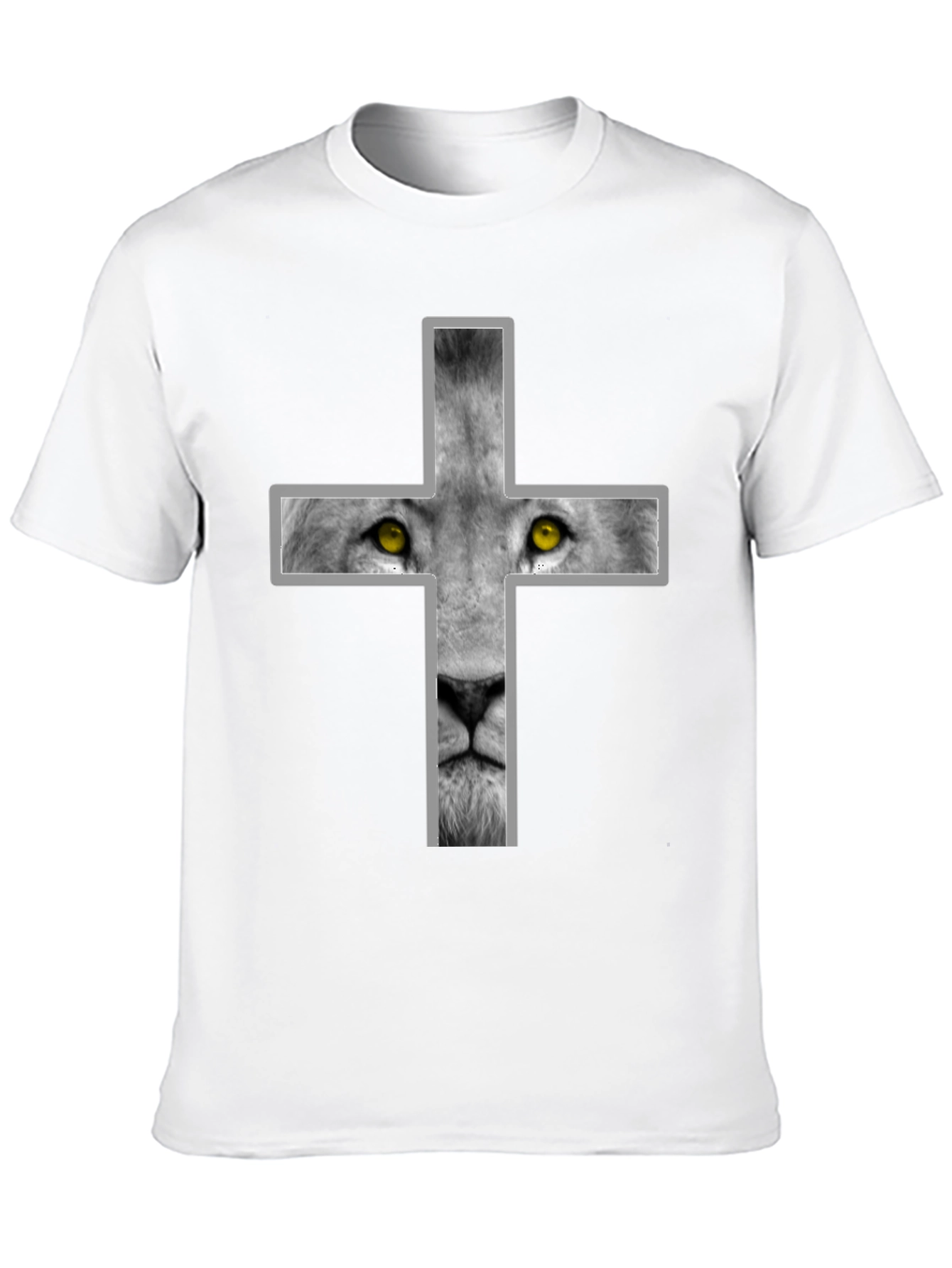 Black Lion Cross Graphic Tee - Black Cotton Blend view 10