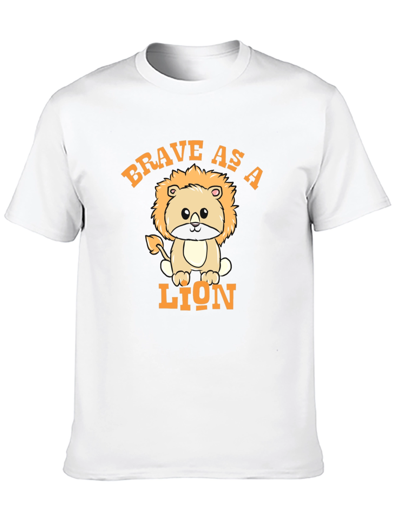 Black Brave Lion Graphic Tee -  Comfortable Black T-Shirt view 10