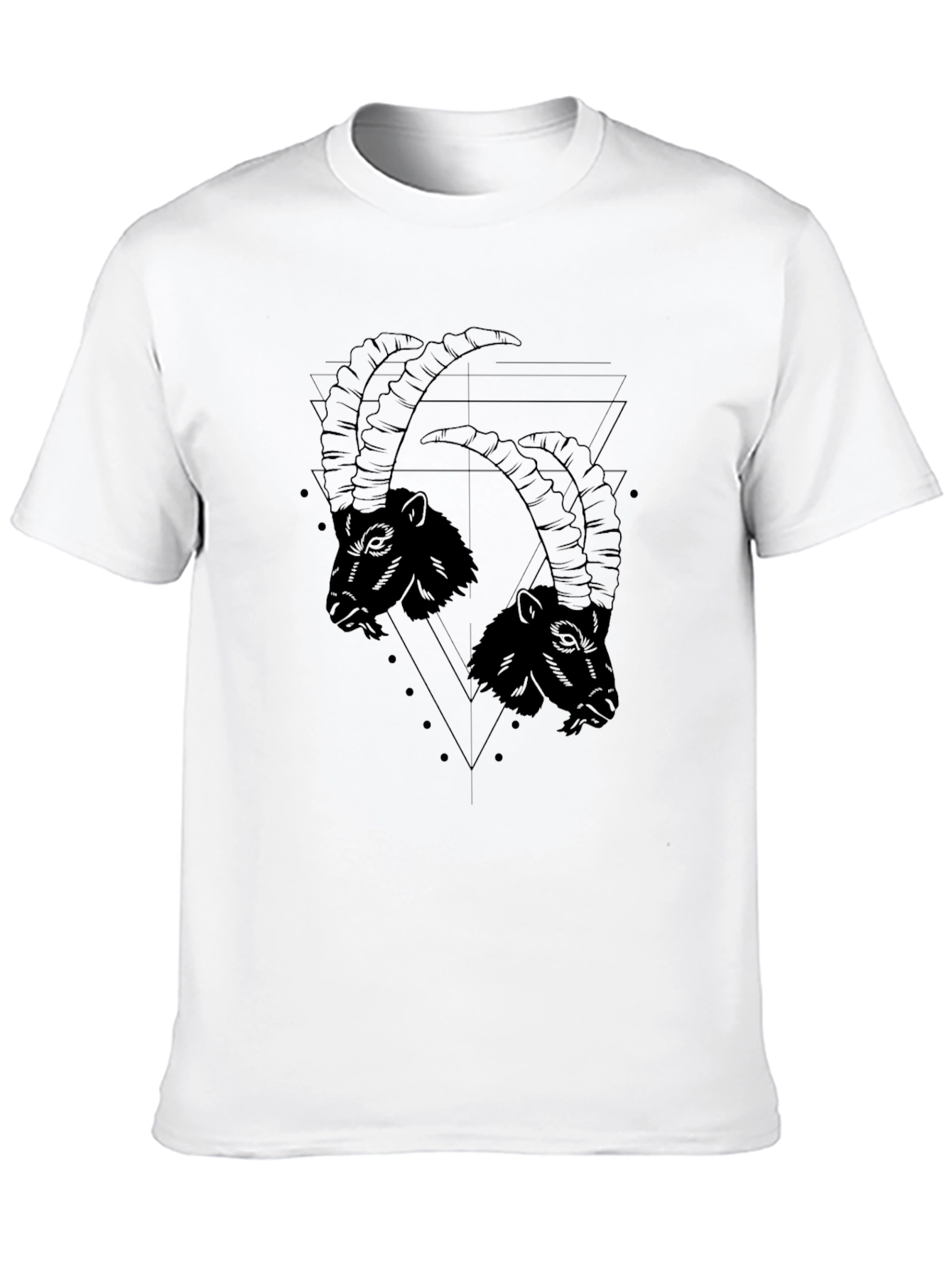 Black Graphic Tee - Two Goats Design Black T-Shirt view 10
