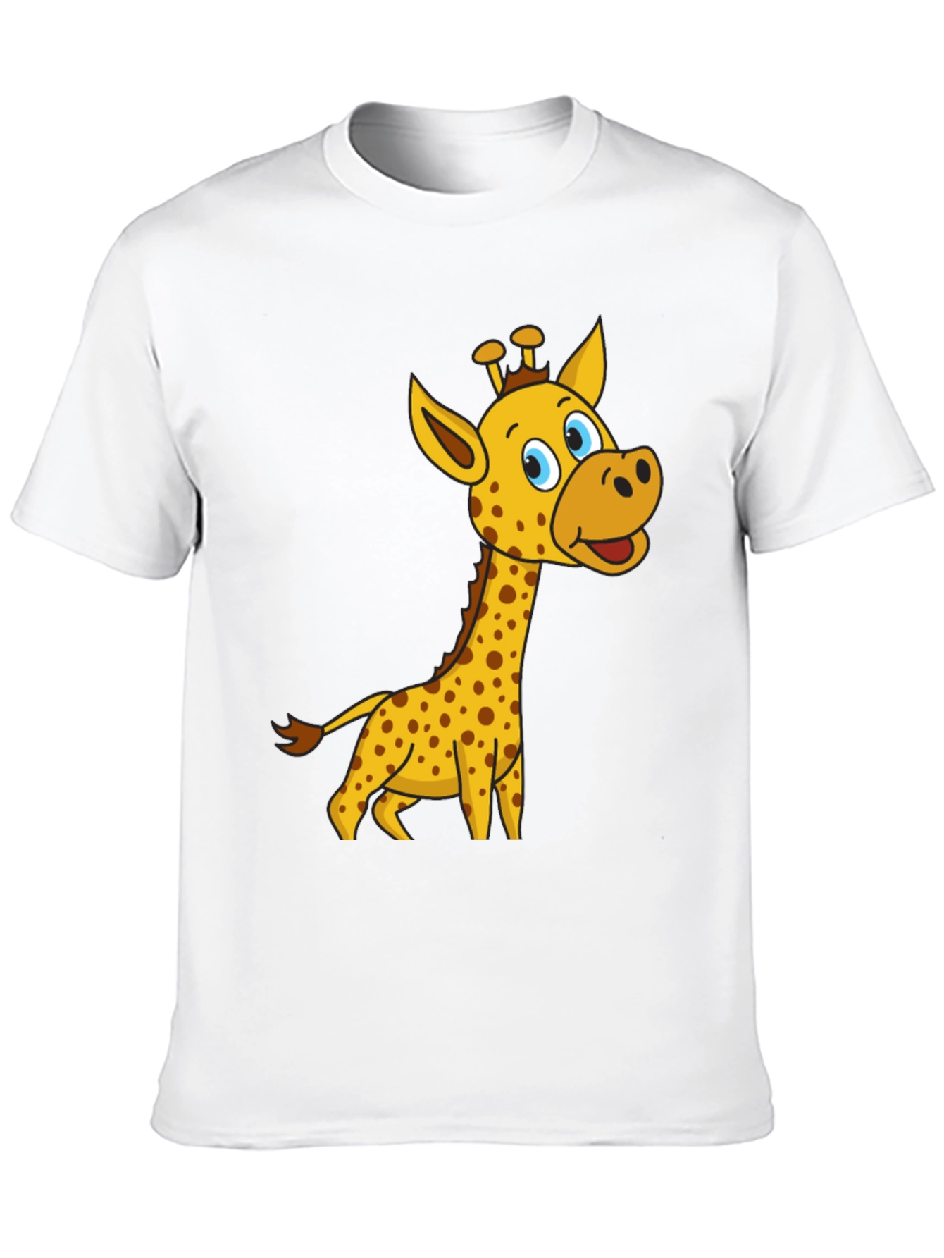 Black Cartoon Giraffe Black T-Shirt view 10