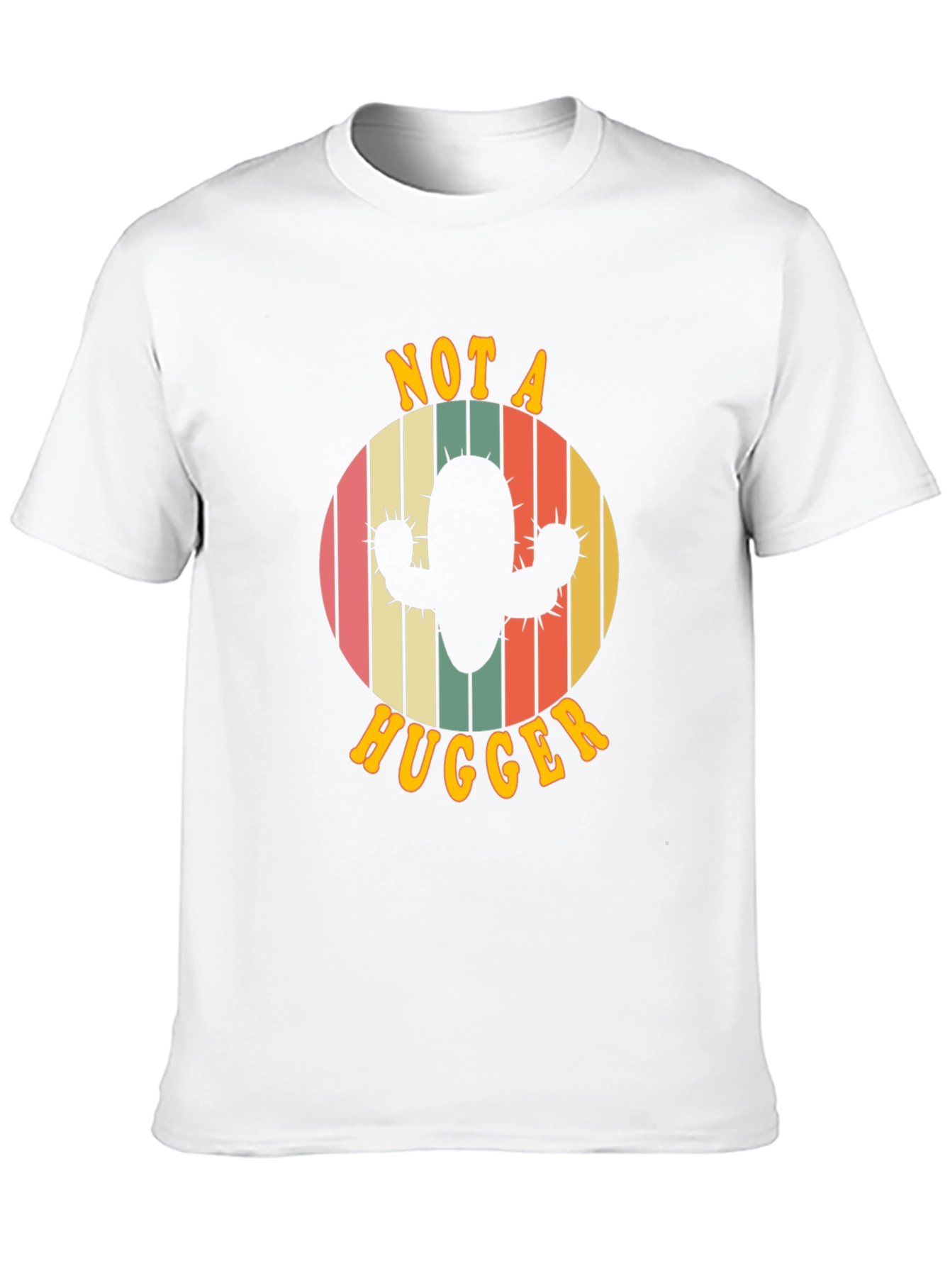 Black Not A Hugger Cactus Graphic Tee - Retro Style view 10