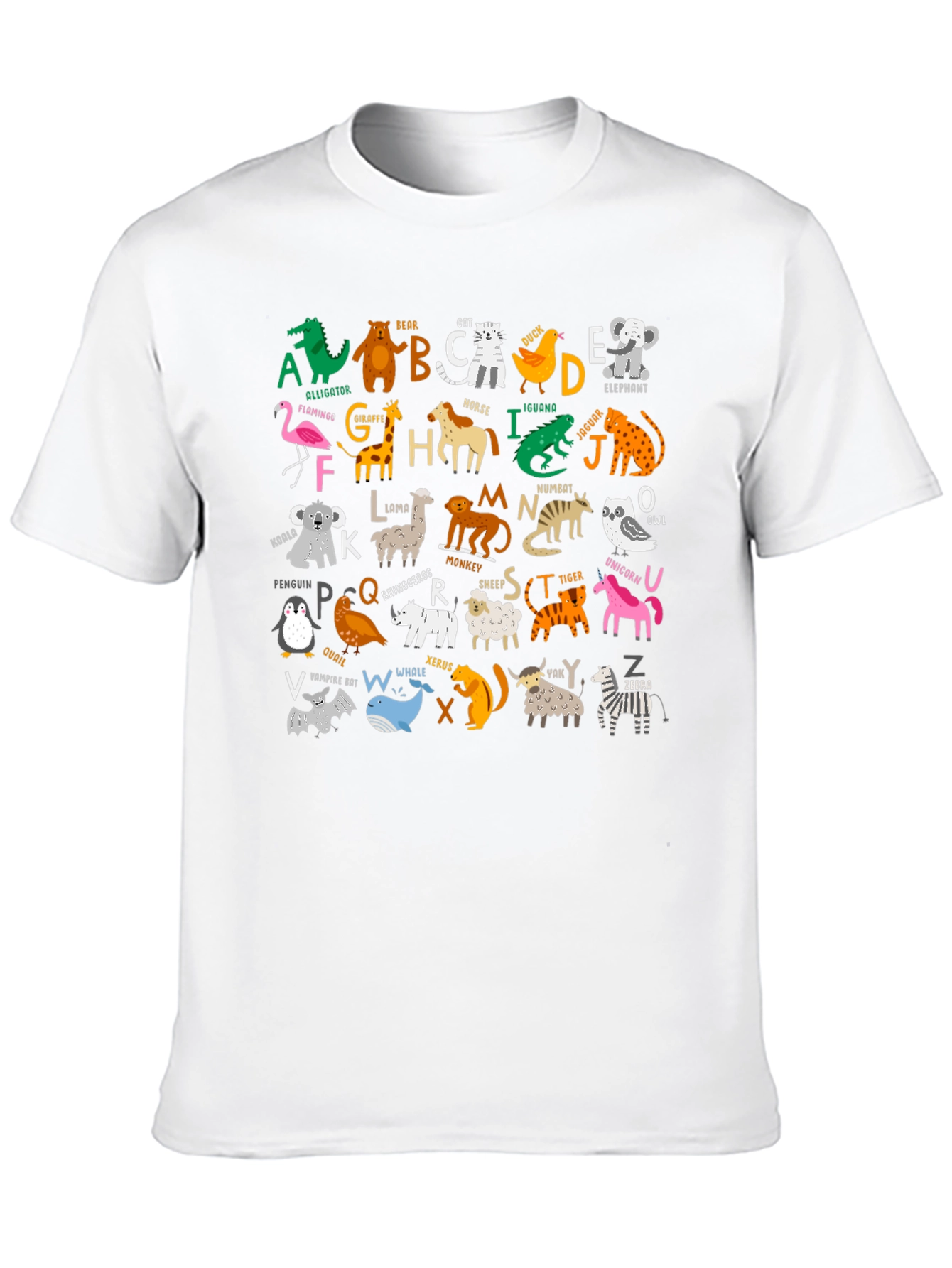 Black Animal Alphabet T-Shirt - Educational & Fun view 10