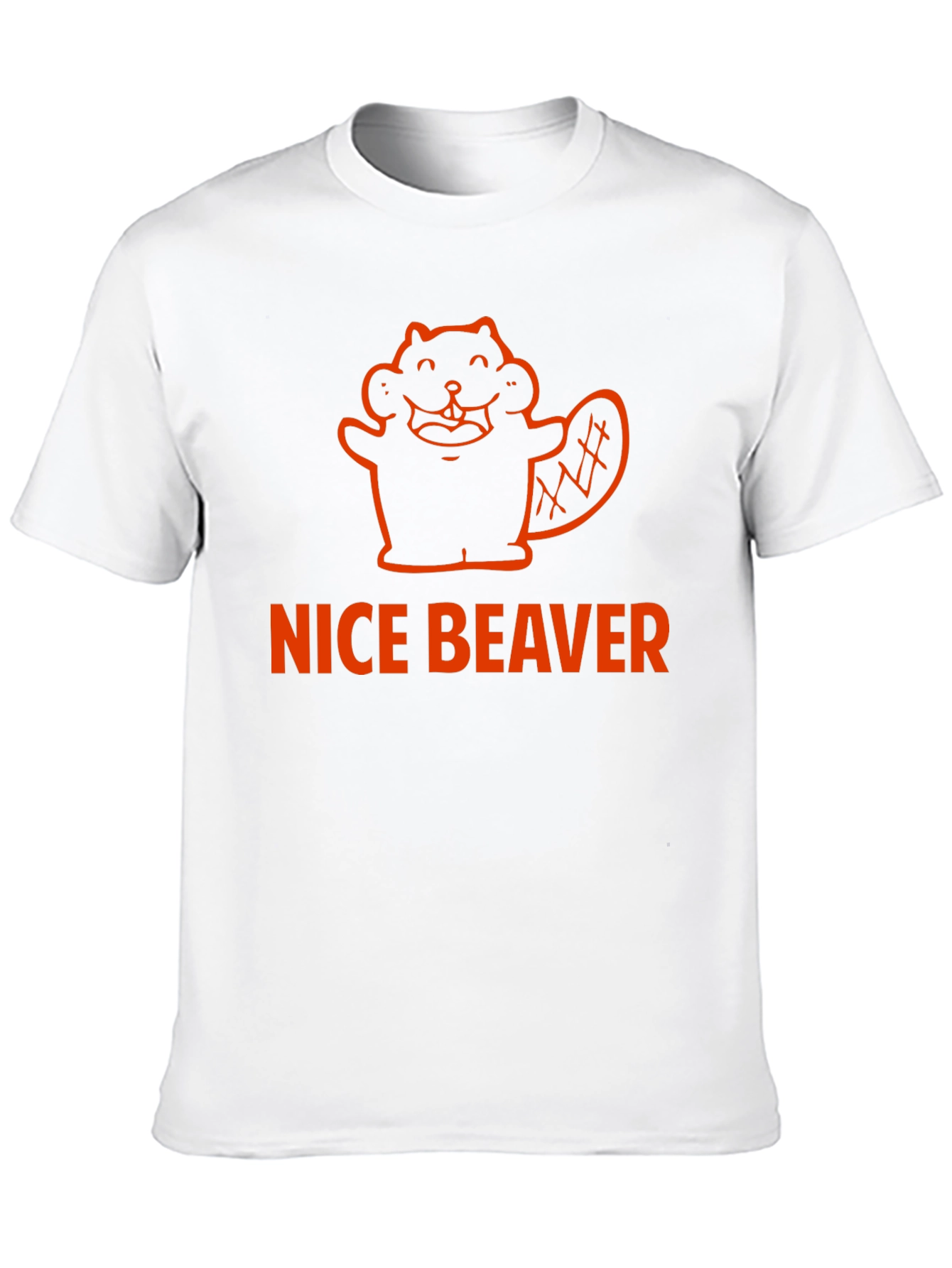 Black Nice Beaver Graphic Tee - Unisex Black T-Shirt view 10
