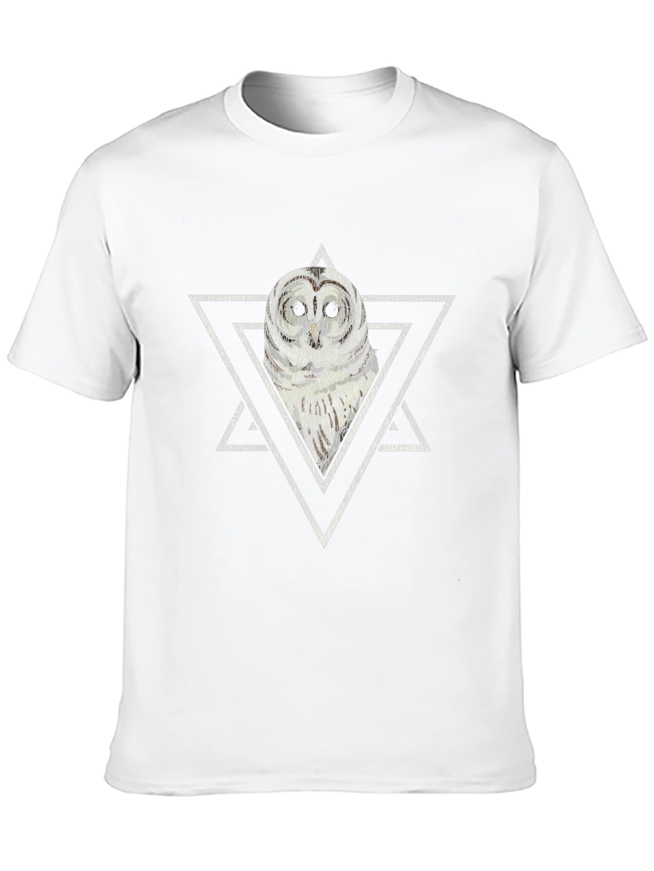 Black Owl Graphic Tee - Modern Geometric Design view 10