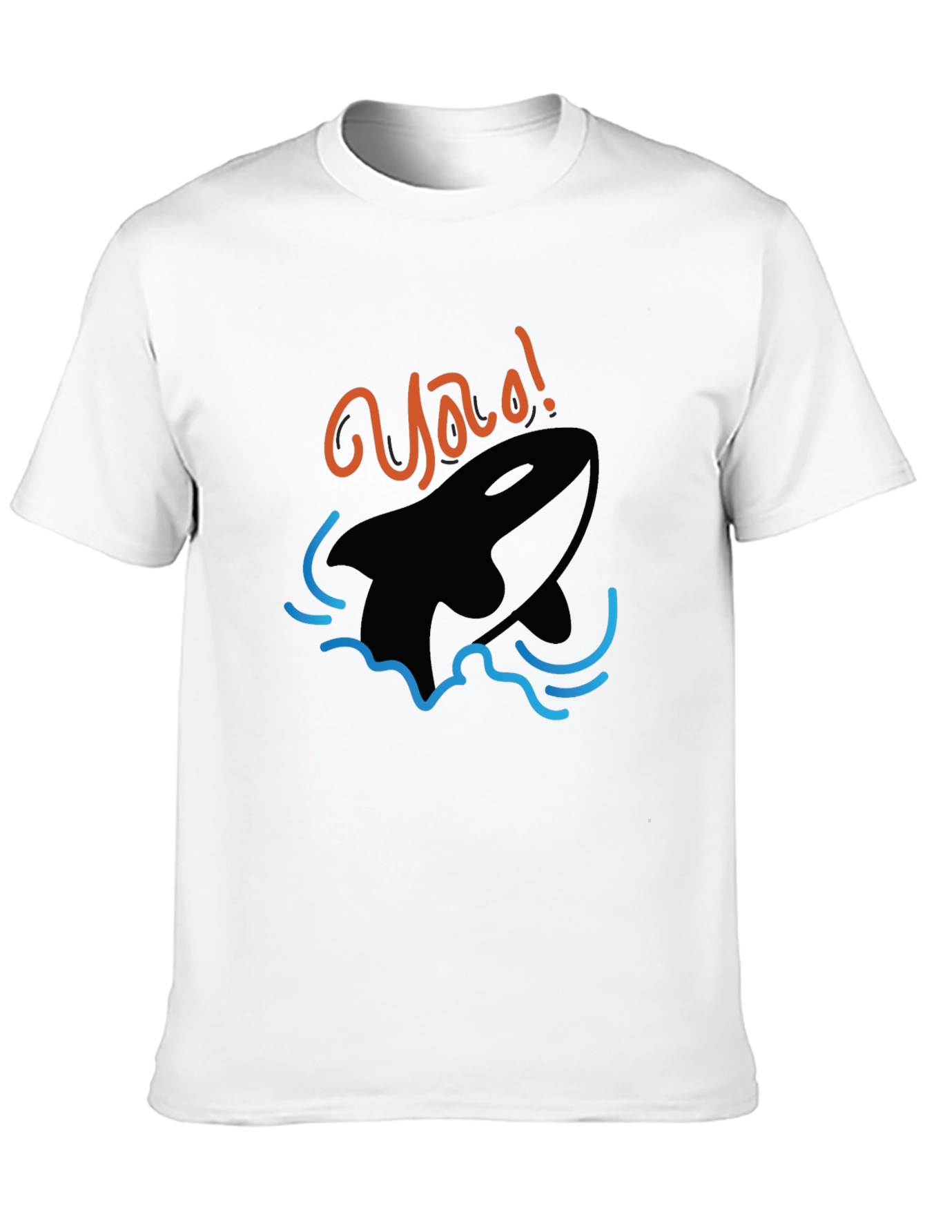 Black Orca Whale Graphic Black T-Shirt - 'Yao!' Design view 10