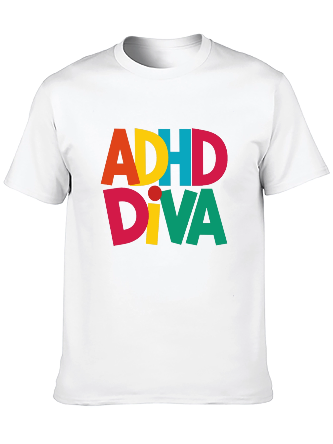 Black ADHDiva T-Shirt - Colorful Graphic Tee view 10