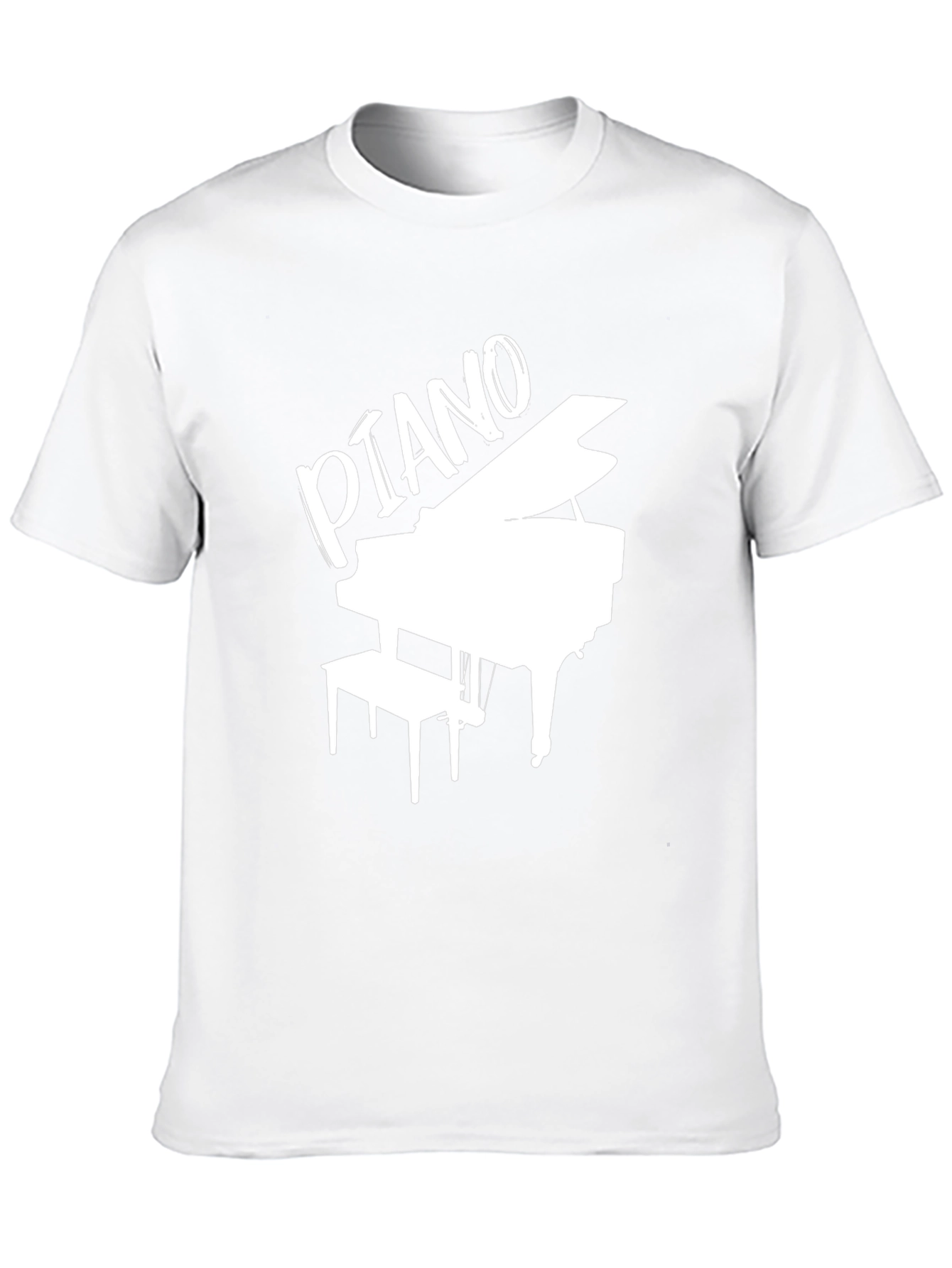 Black Piano Graphic Tee - Black Cotton T-Shirt view 10