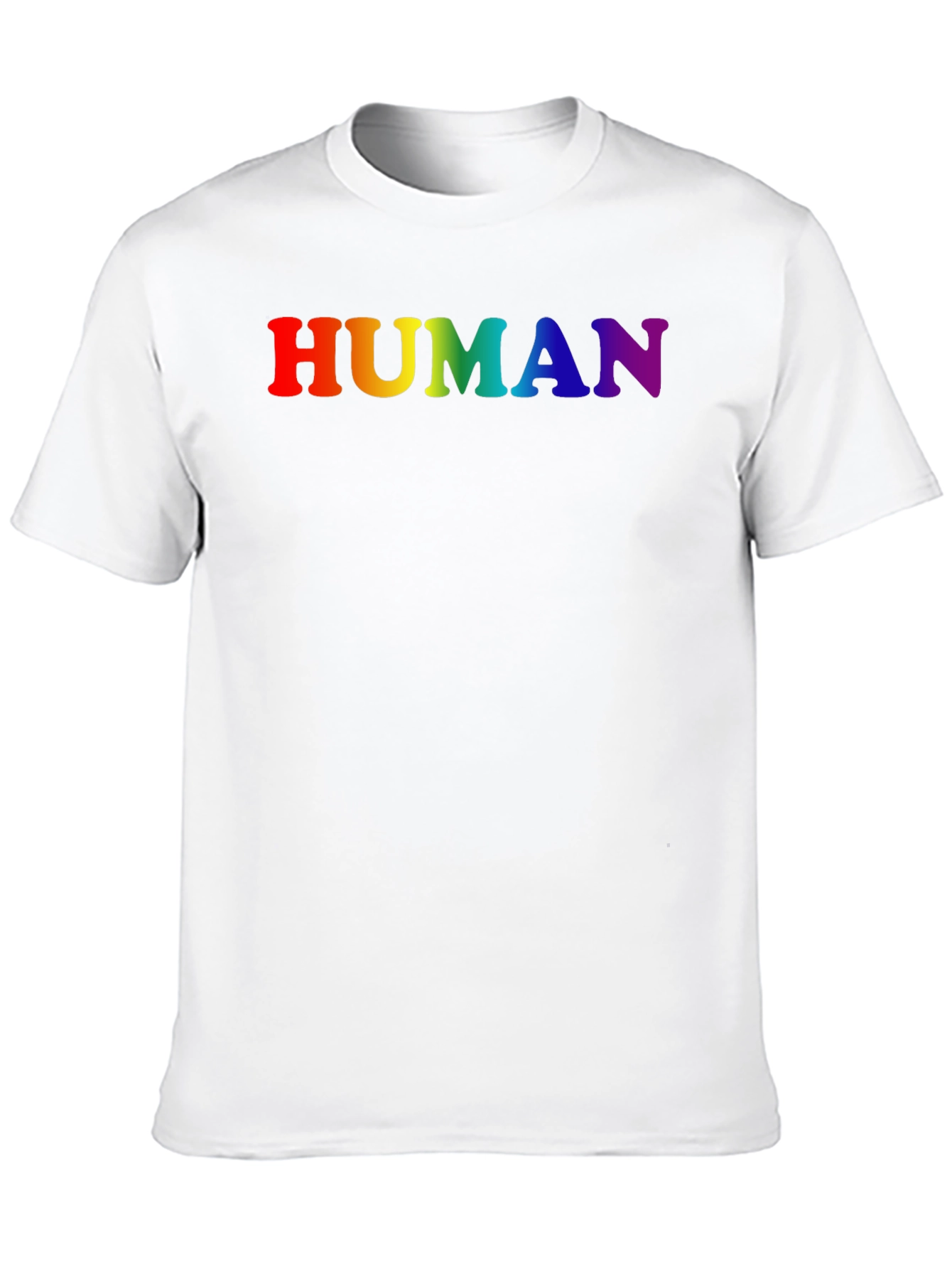 Black Rainbow HUMAN Graphic Black T-Shirt view 10