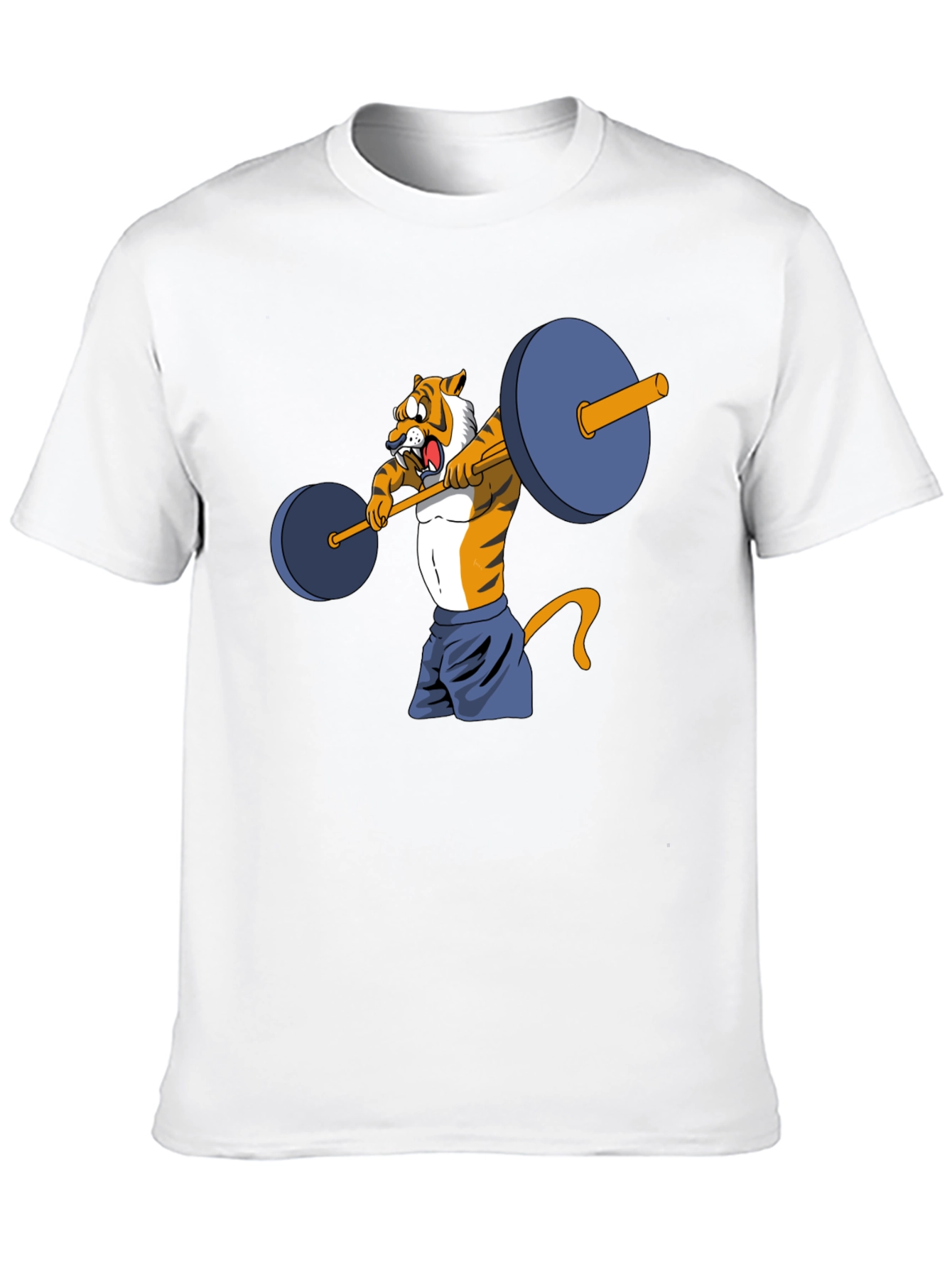 Black Tiger Lifting Weights Graphic Tee view 10