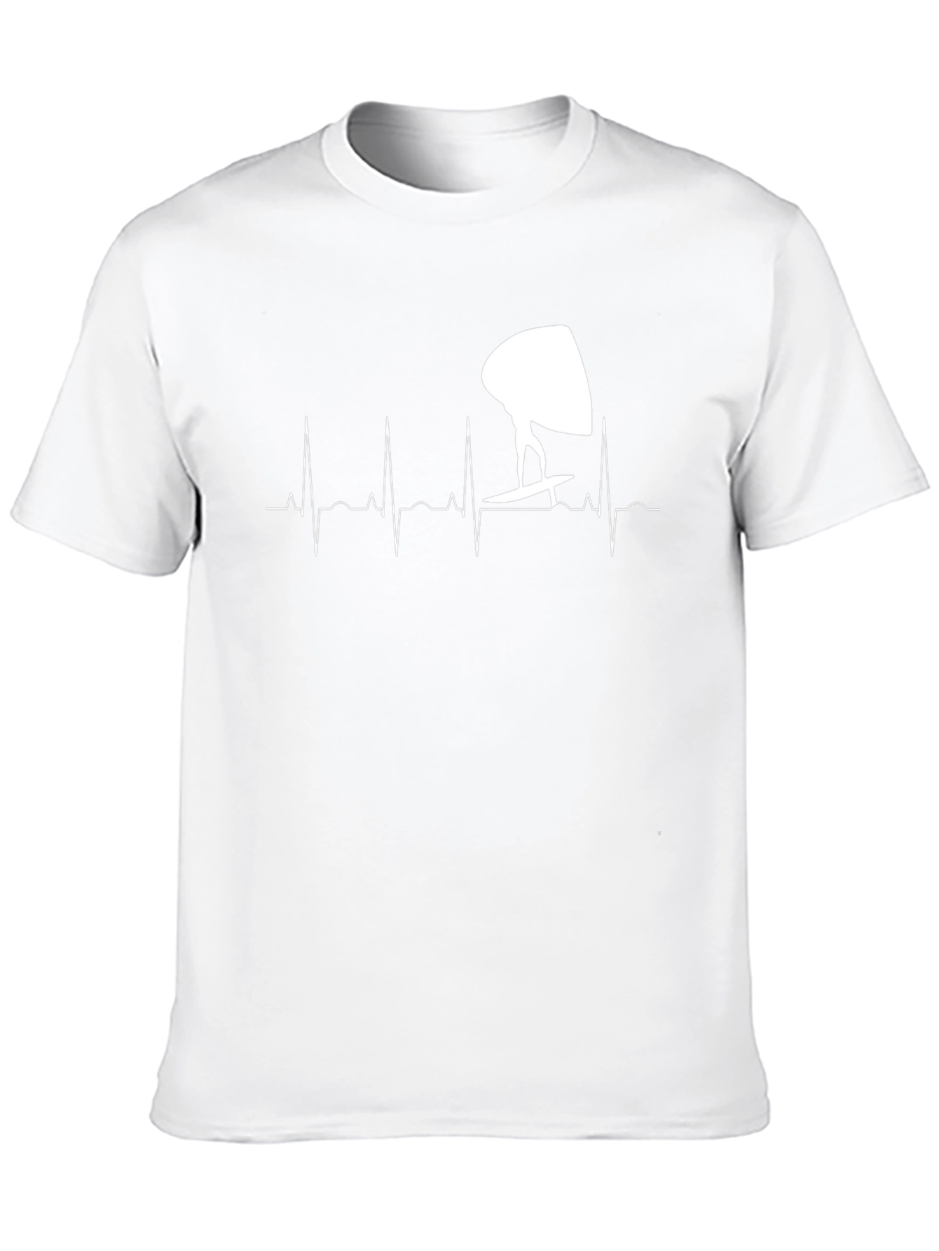 Black Windsurf Heartbeat T-Shirt - Black Surf Tee view 10