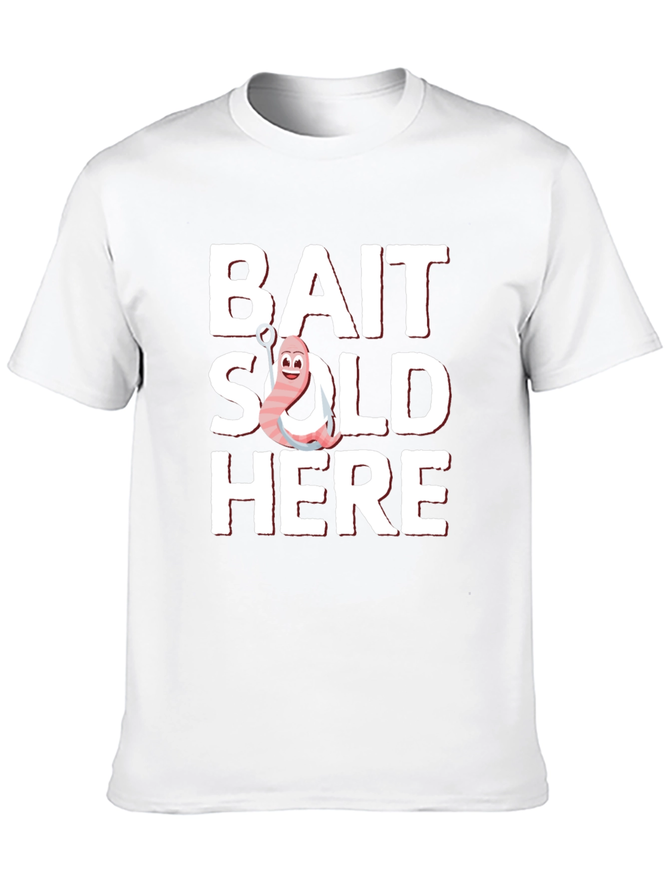 Black Bait Sold Here Graphic T-Shirt - Fishing Humor view 10
