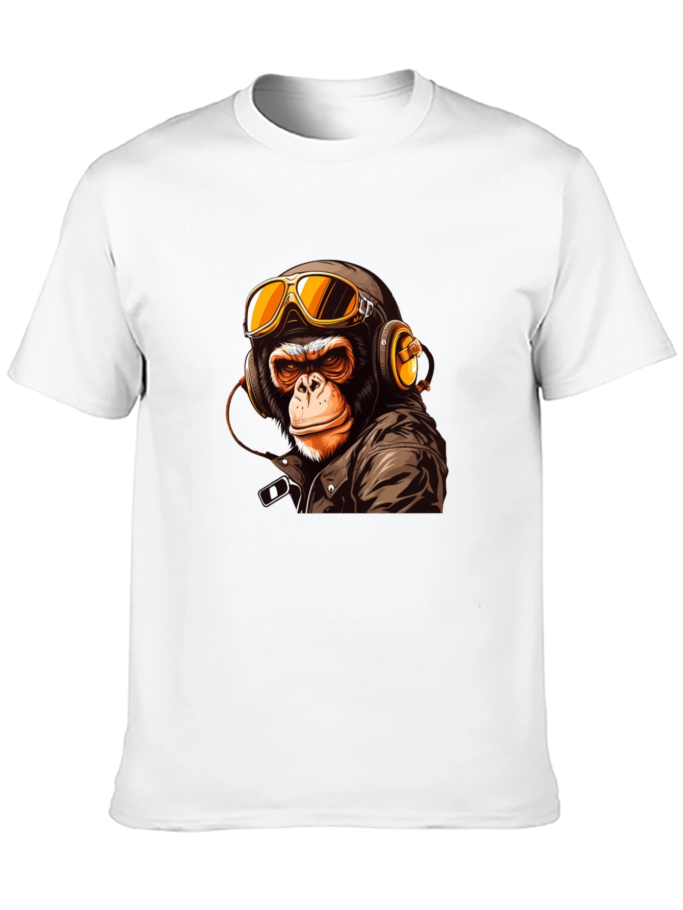 Black Cool Biker Monkey Graphic Tee - Black view 10