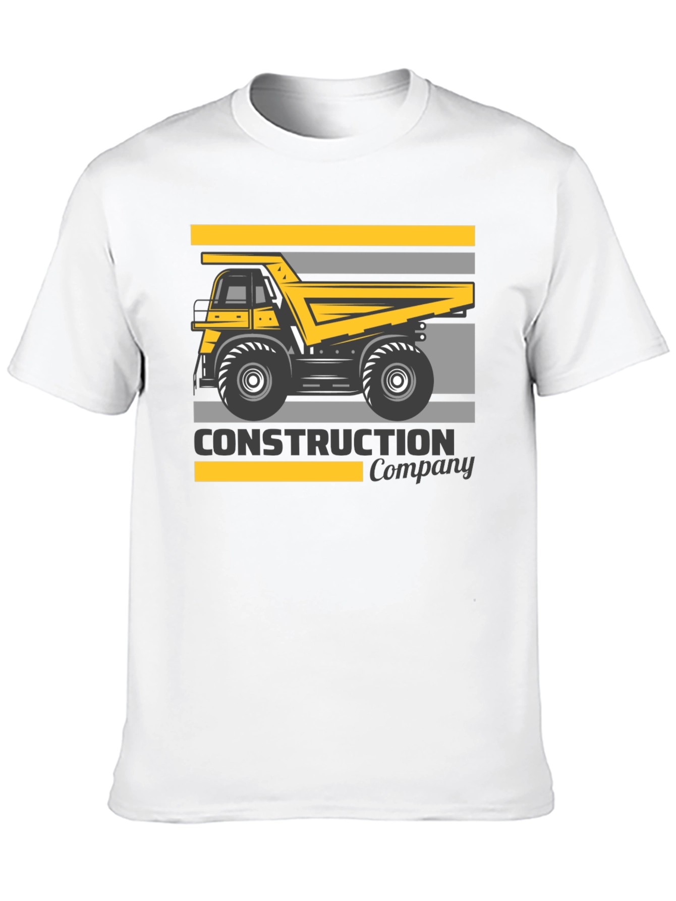 Construction Company Dump Truck Black T-Shirt - 10