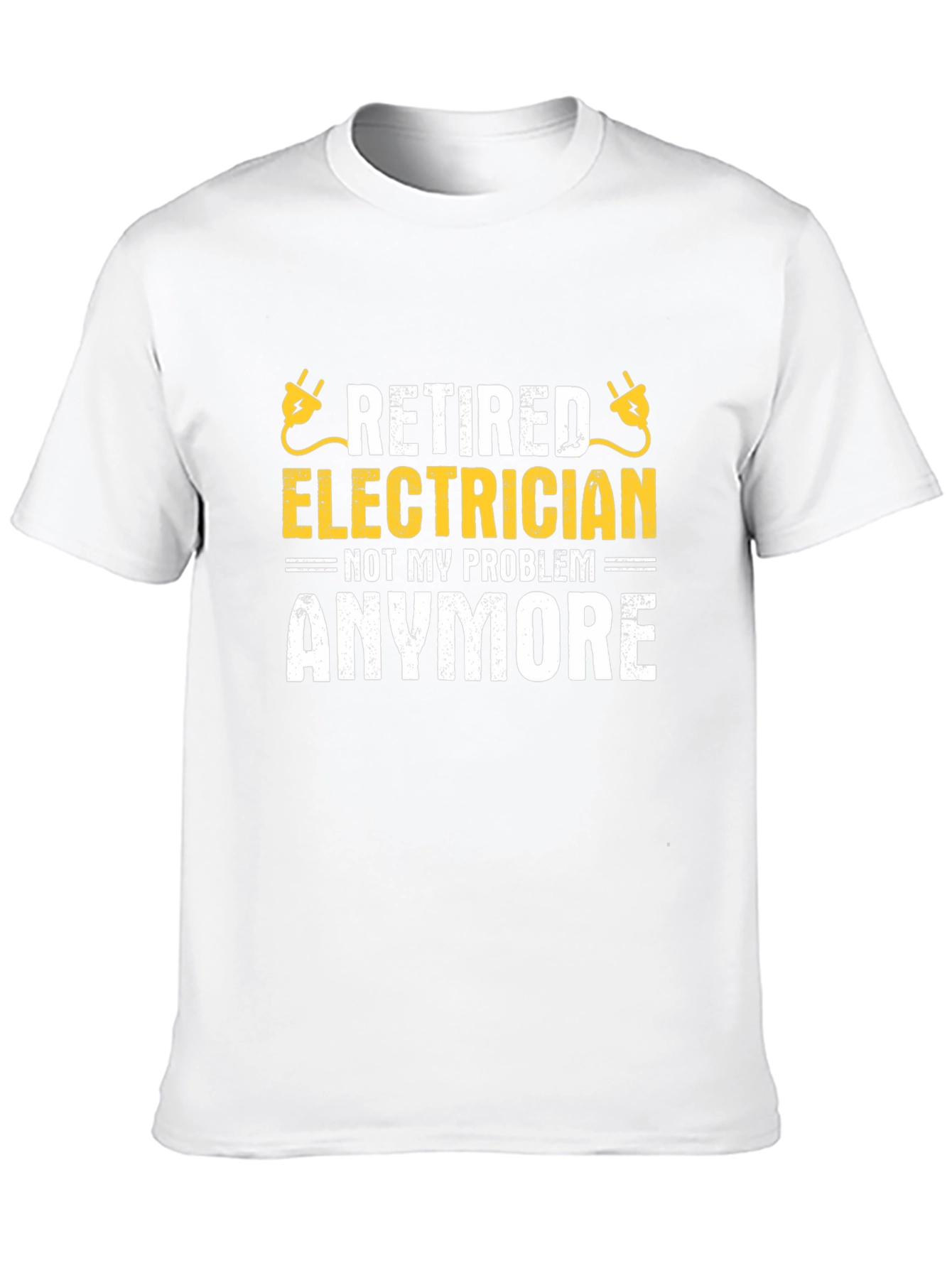 Black Retired Electrician T-Shirt - Not My Problem Anymore! view 10