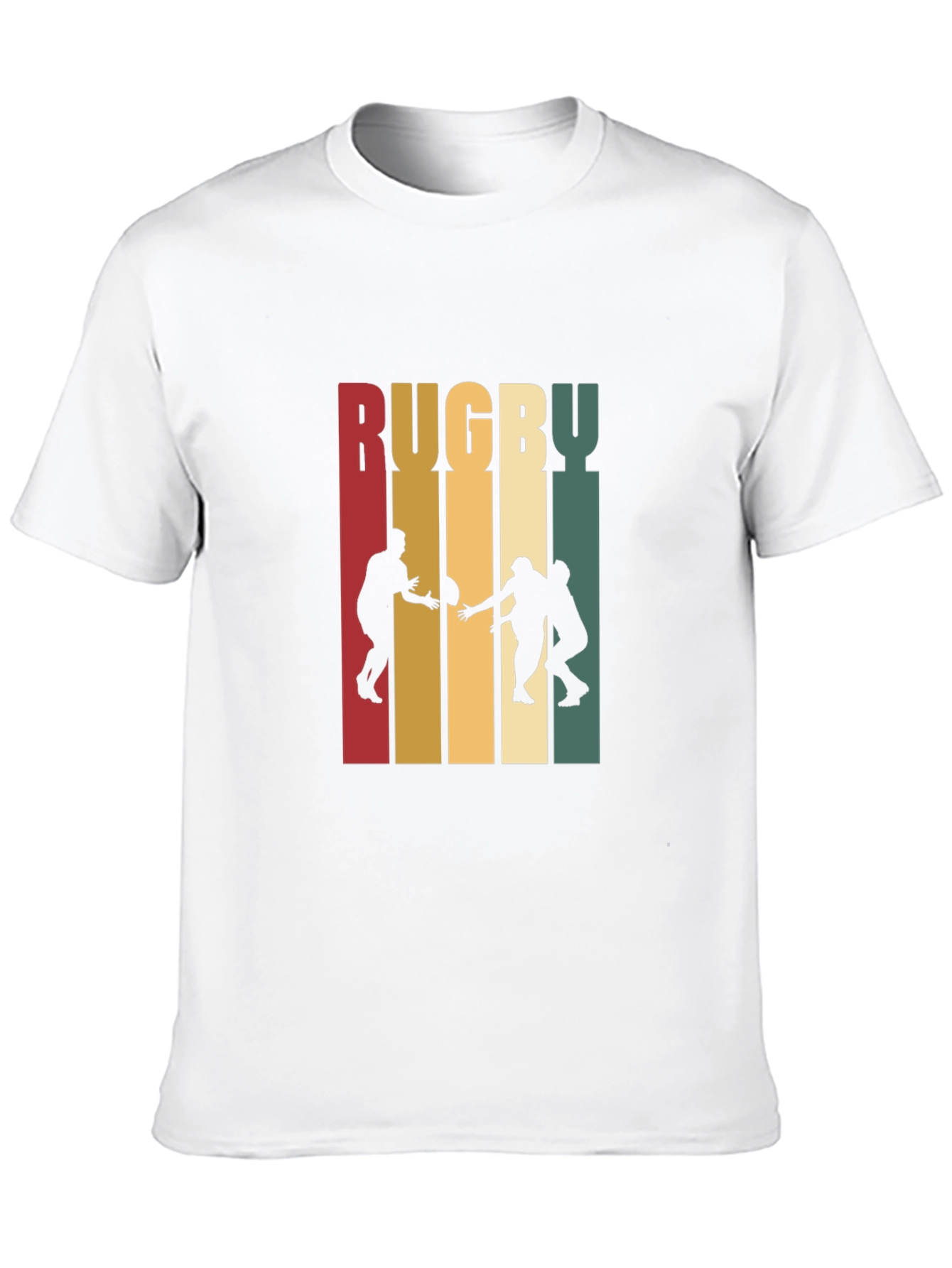 Black Rugby Graphic T-Shirt | Retro Style Cotton Tee view 10