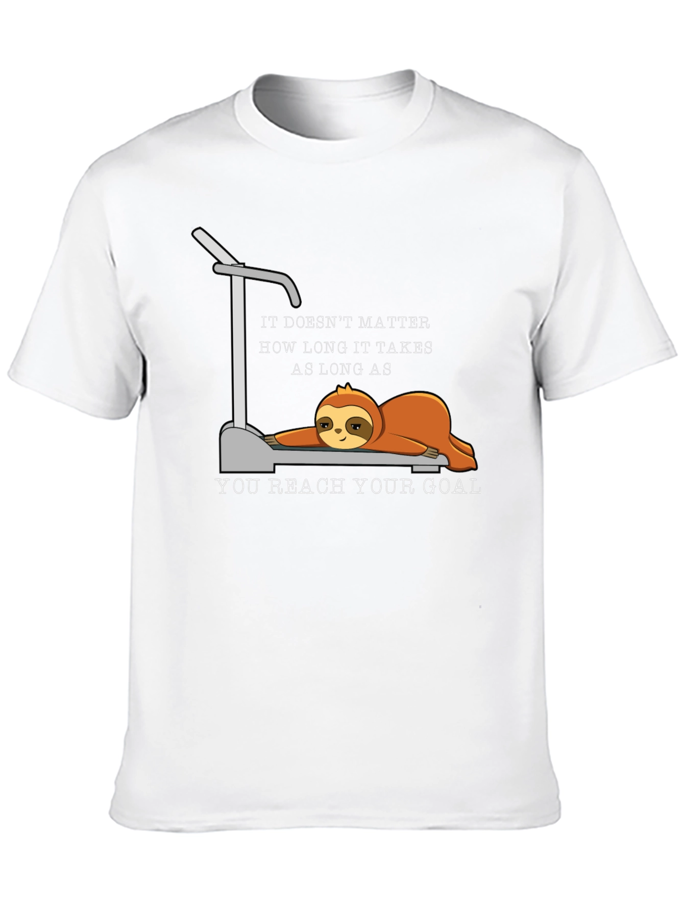 Black Sloth Treadmill Motivational T-Shirt view 10