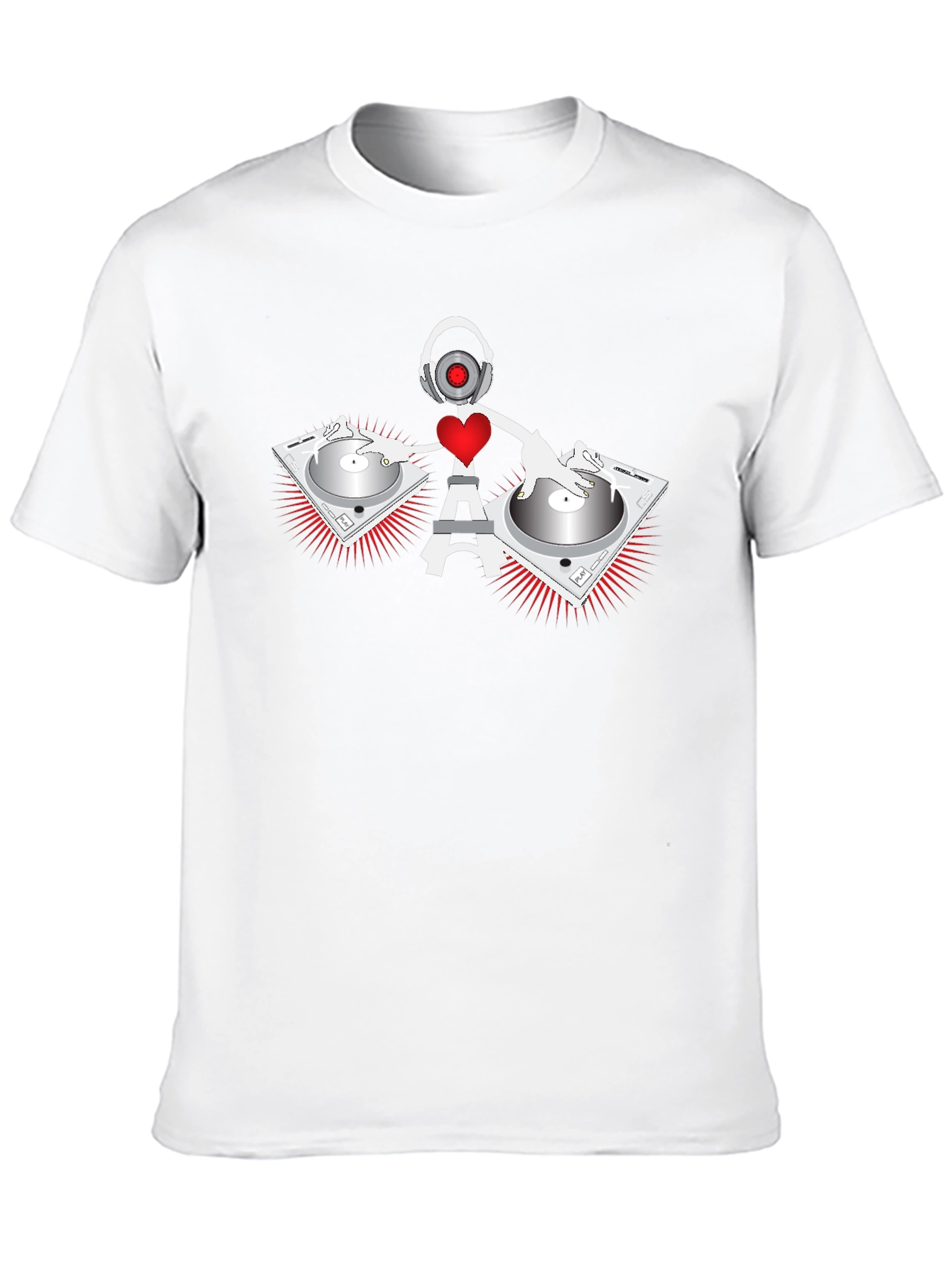 Black DJ Eiffel Tower Graphic Tee - Black view 10