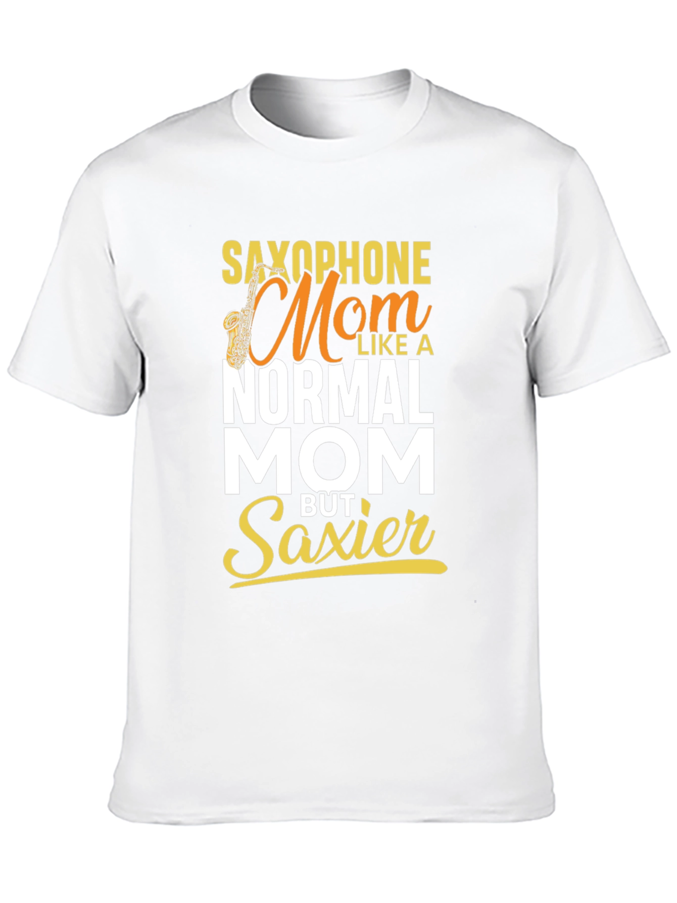 Black Saxophone Mom T-Shirt - Musical Mother's Day Gift view 10