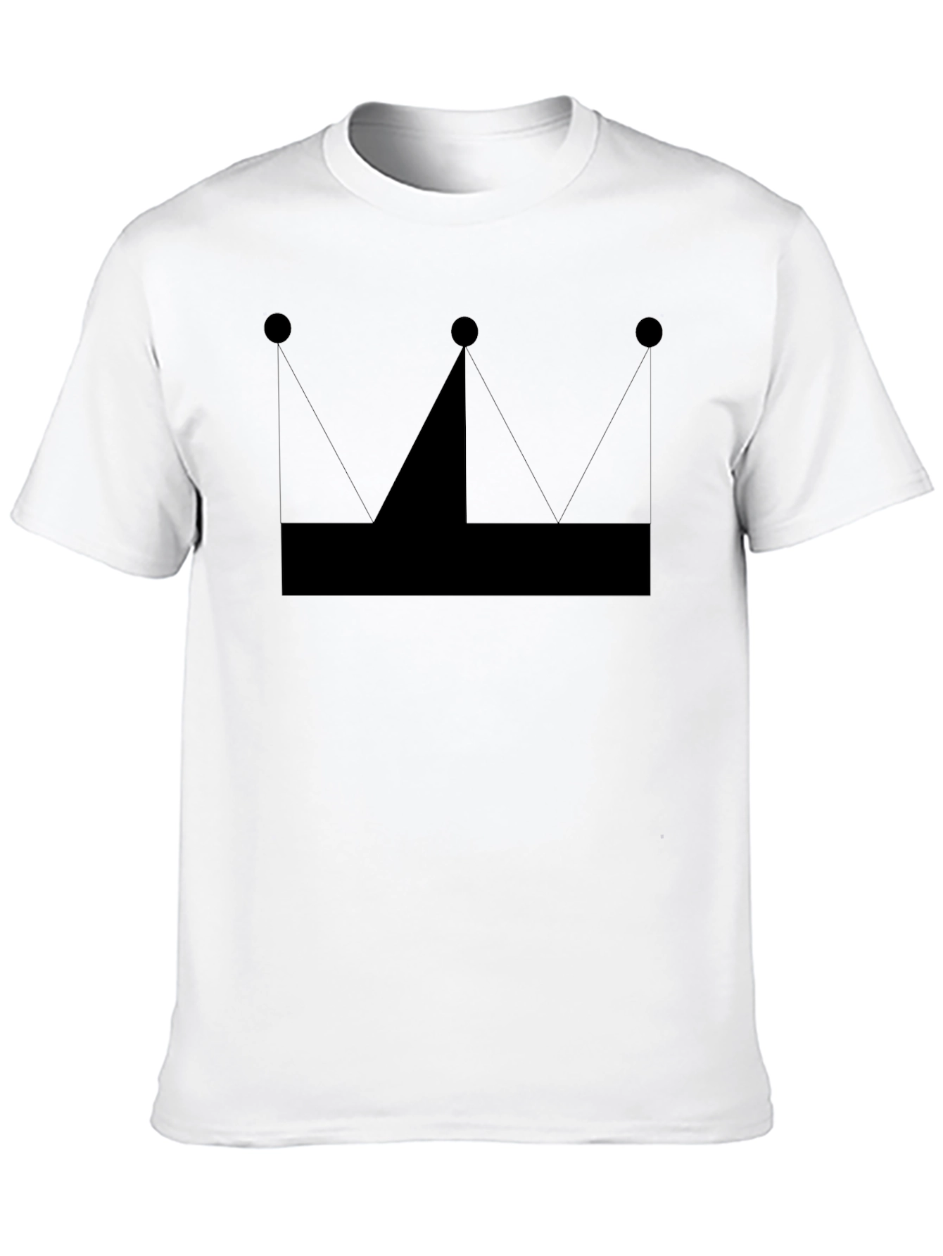 Black Modern Crown Graphic Black T-Shirt view 10