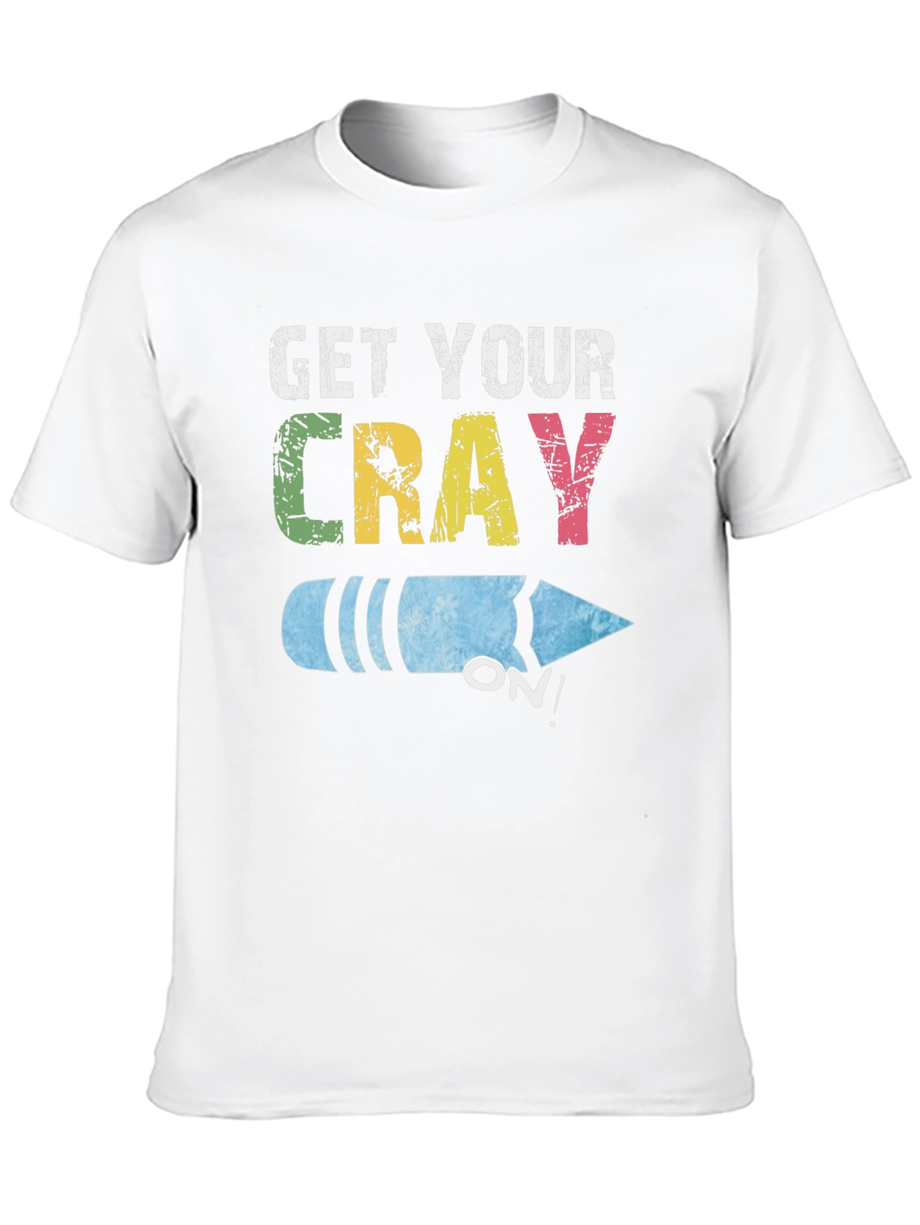 Black Get Your Cray On! Novelty Graphic Tee view 10