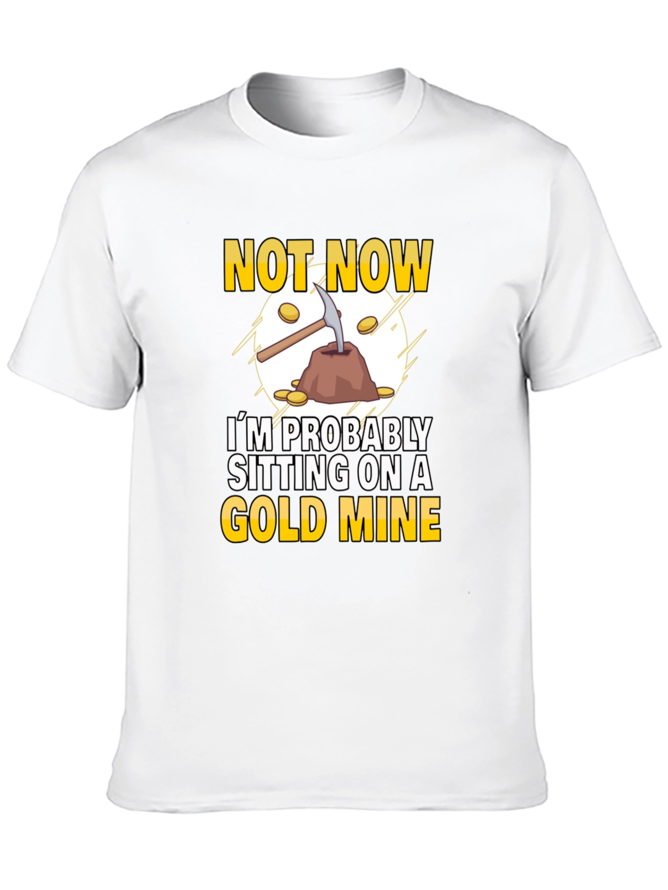 Black Gold Mine Graphic T-Shirt: Prospector Humor view 10