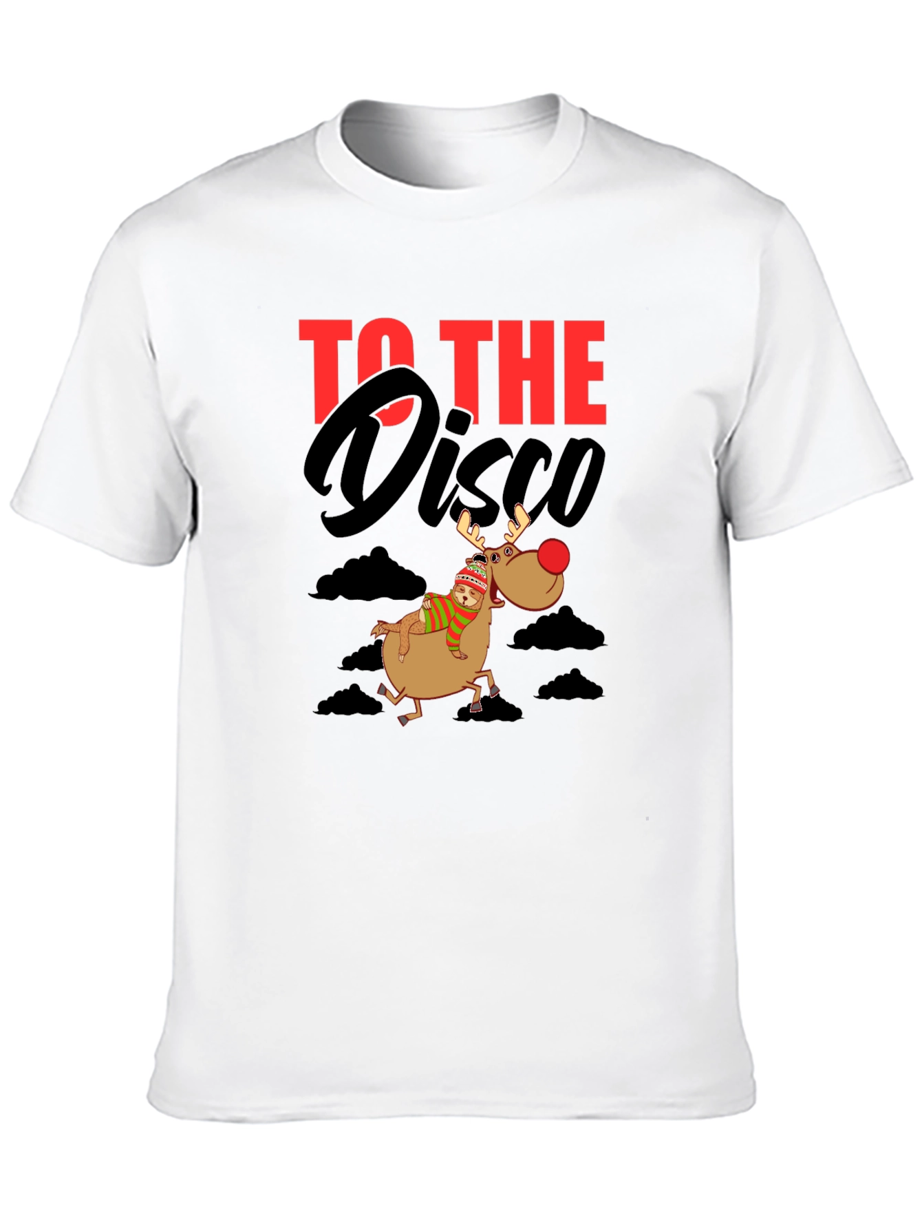 Black To The Disco Reindeer T-Shirt view 10