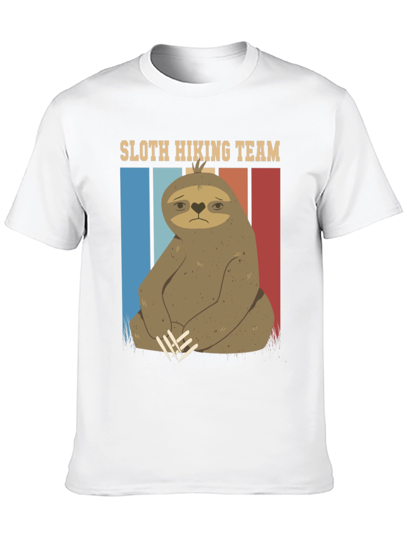 Black Sloth Hiking Team Graphic Tee - Comfy Black T-Shirt view 10