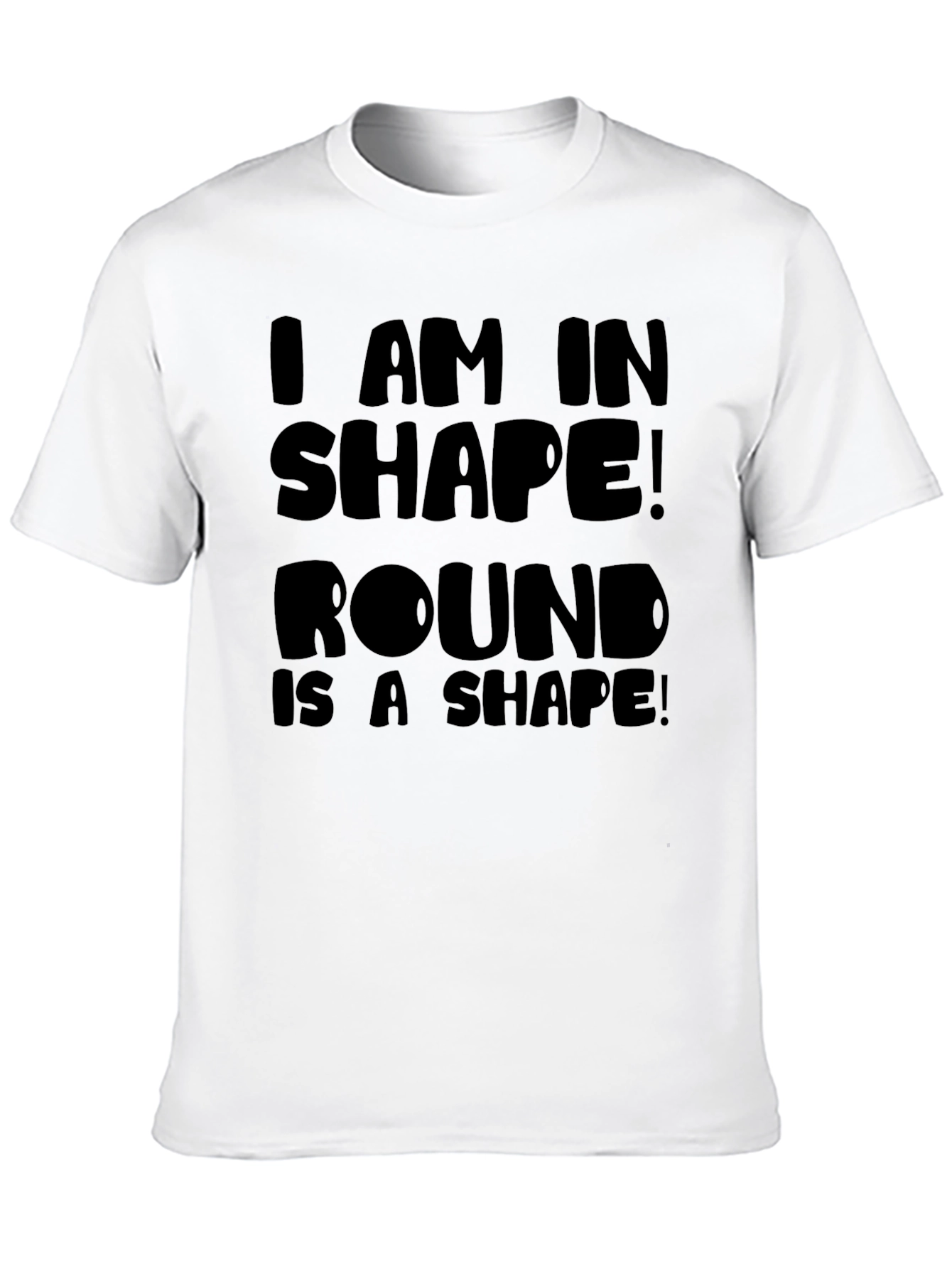 Black Round is a Shape Men's Black Graphic T-Shirt view 10