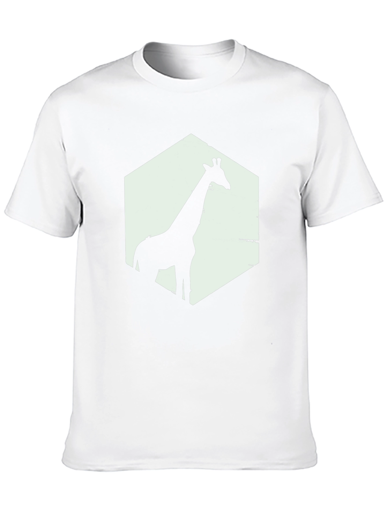 Giraffe Silhouette Graphic T-Shirt - Black - 10