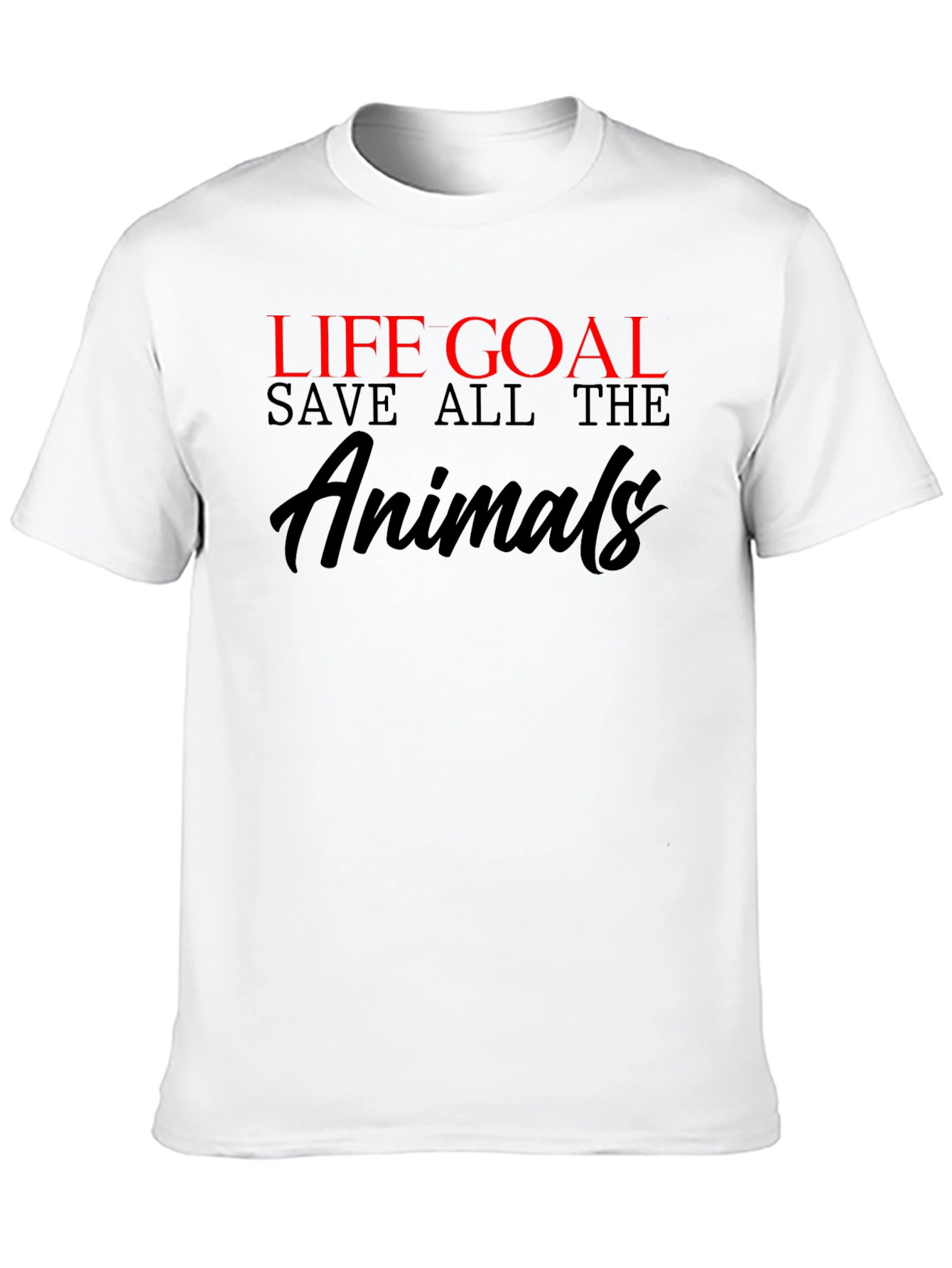Black Life Goal Save All the Animals Graphic T-Shirt view 10
